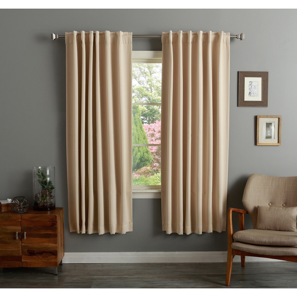 Aurora Home Insulated 72-inch Thermal Blackout Curtain Panel Pair - 52 x 72