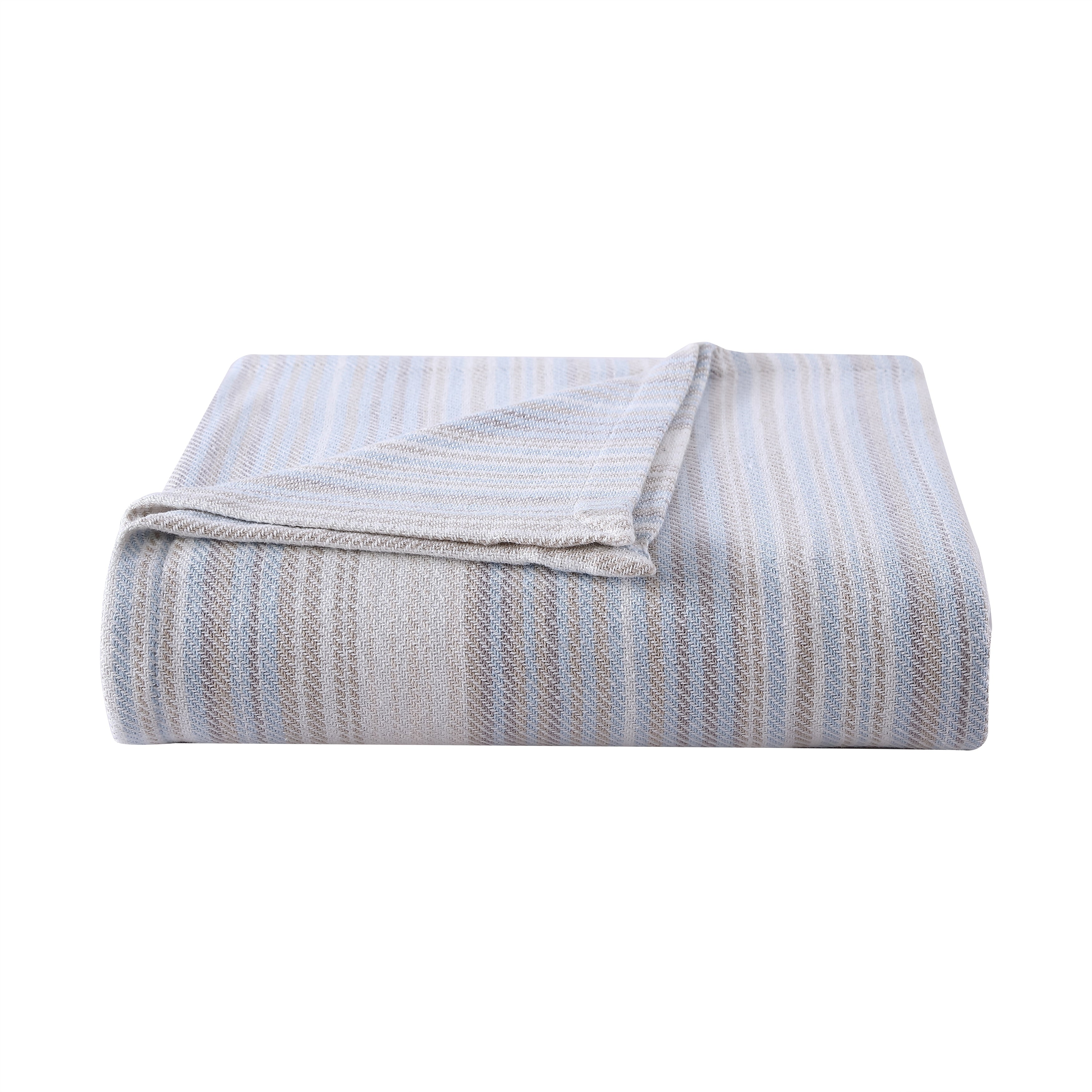 Tommy Bahama Sandy Shore Stripe Cotton Woven Reversible Blanket