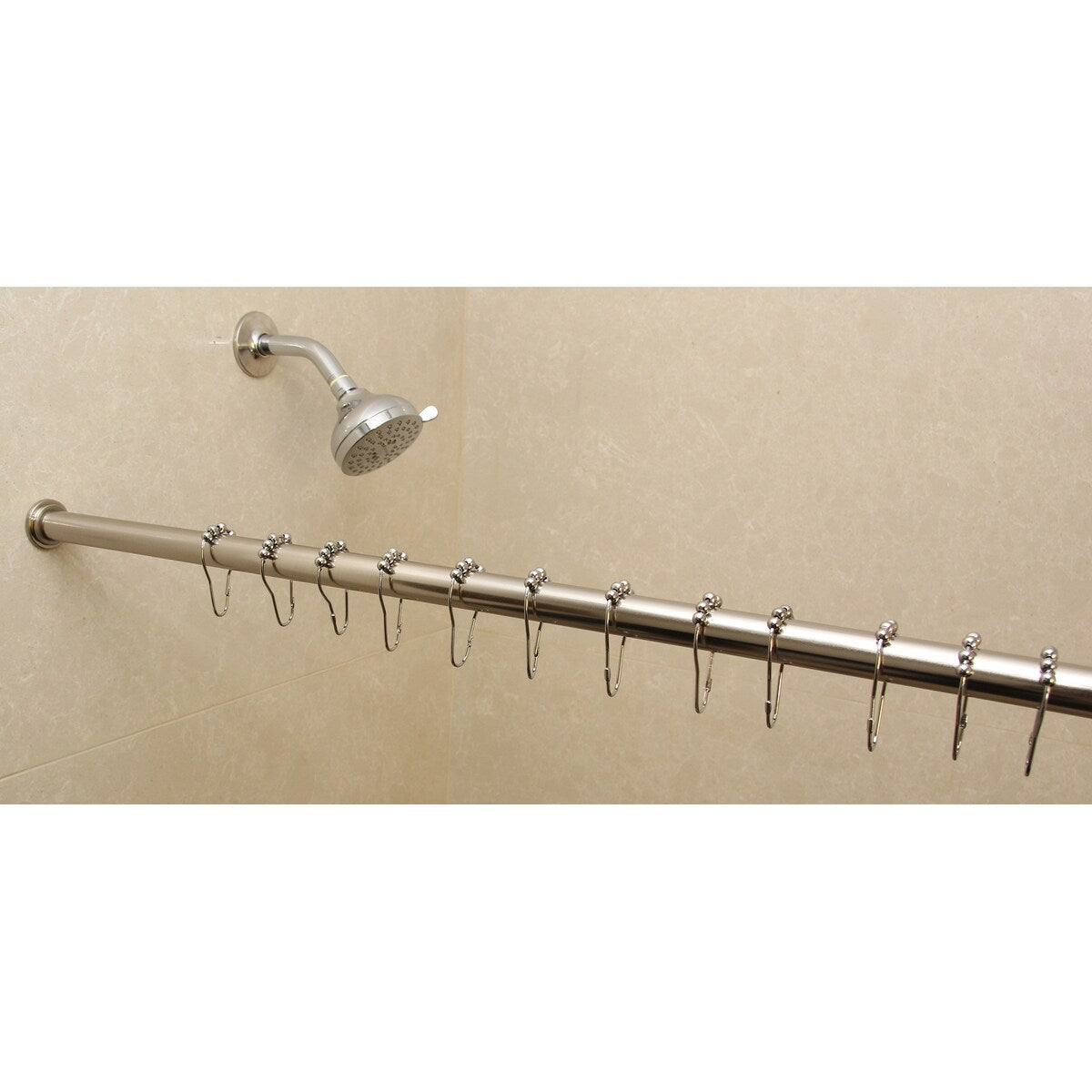 1-inch Adjustable Tension-mounted Shower or Window Curtain Rod