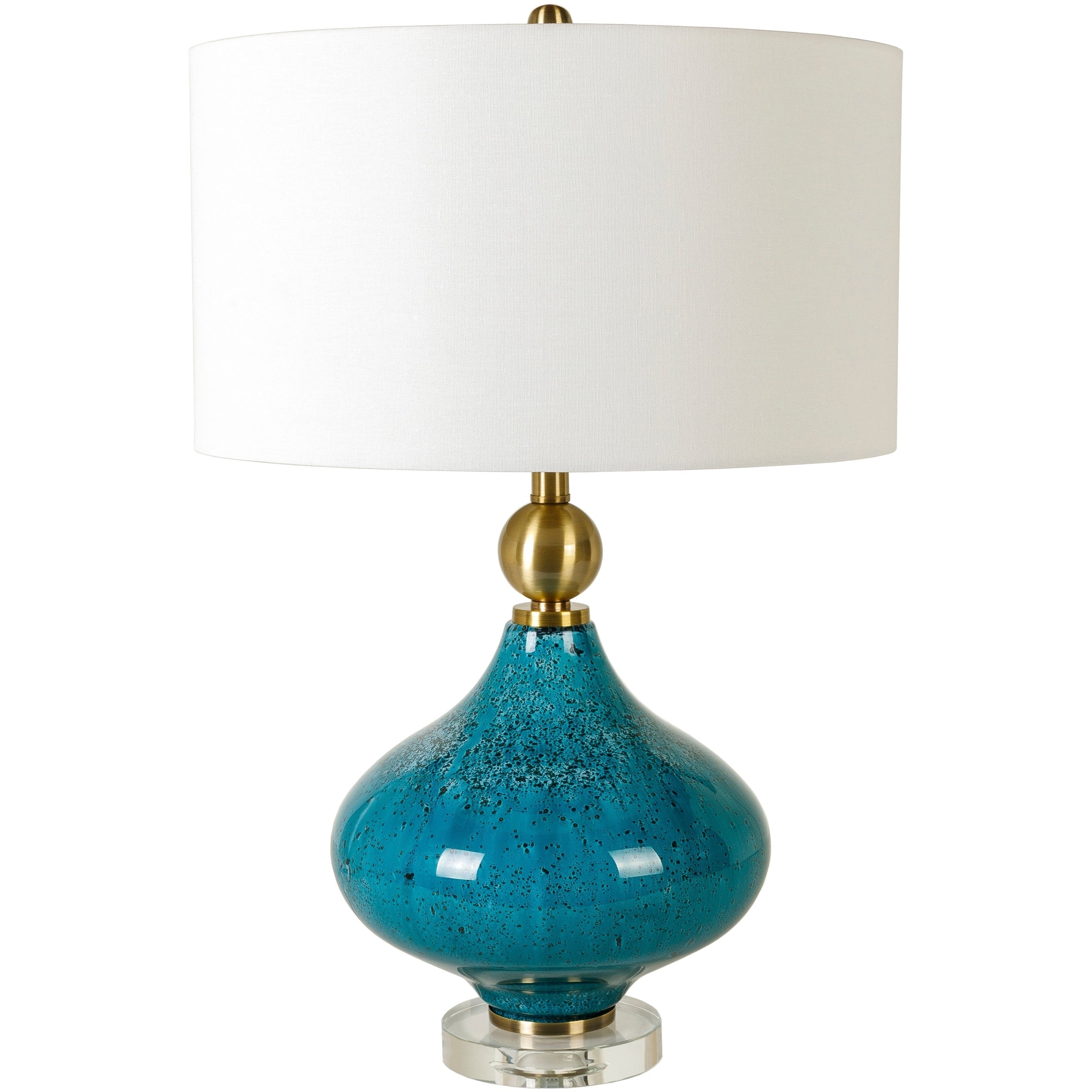 Zayaan Painted Glass Gourd Table Lamp