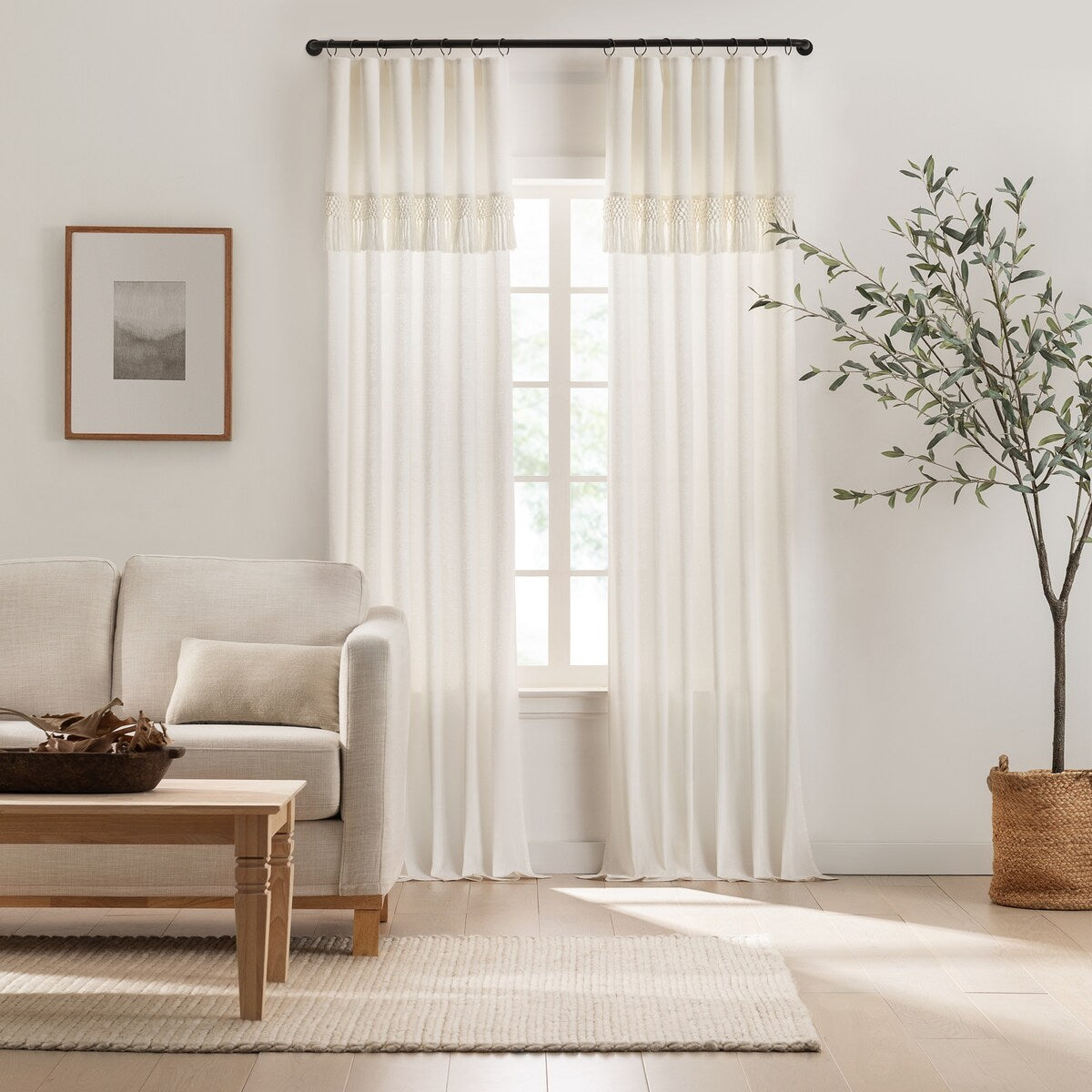 Mercantile Lucinda Light Filtering Ringed Window Curtain Panel