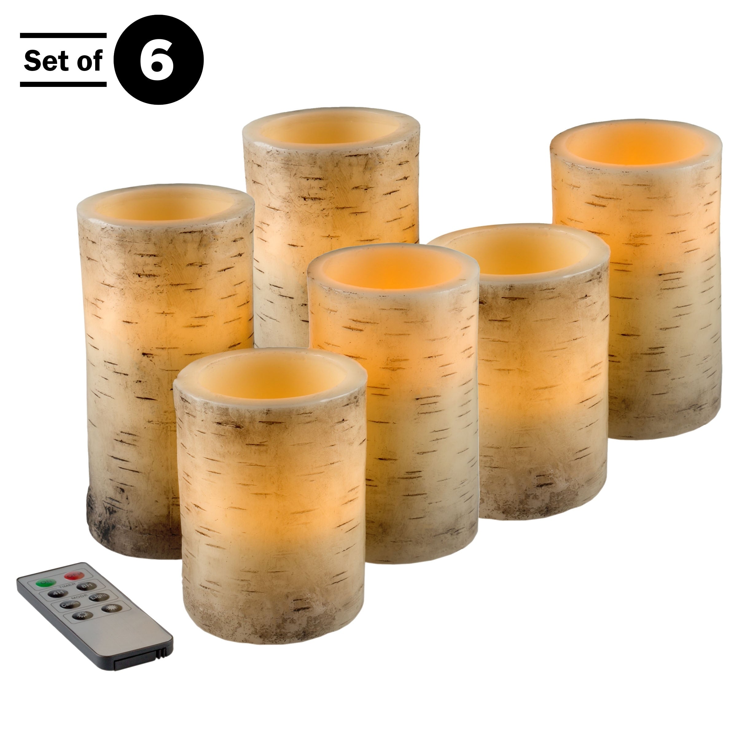 Windsor Home Birch Bark Flameless Candles