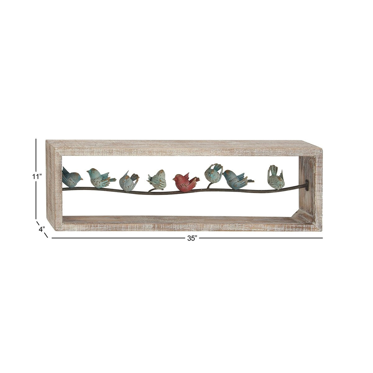 Metal Bird Home Wall Decor - White - Roche River Decor