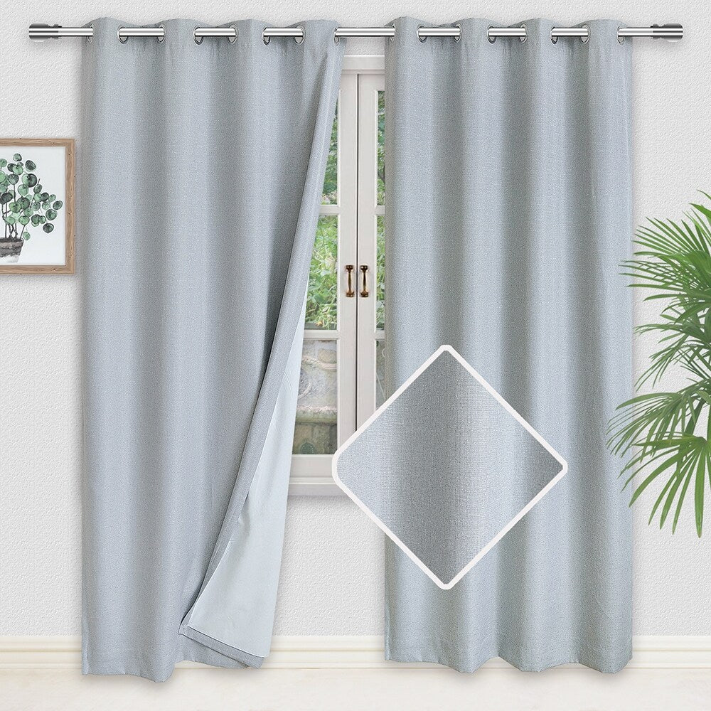 Elle 100% Blackout Grommet Curtains, 2 Panels