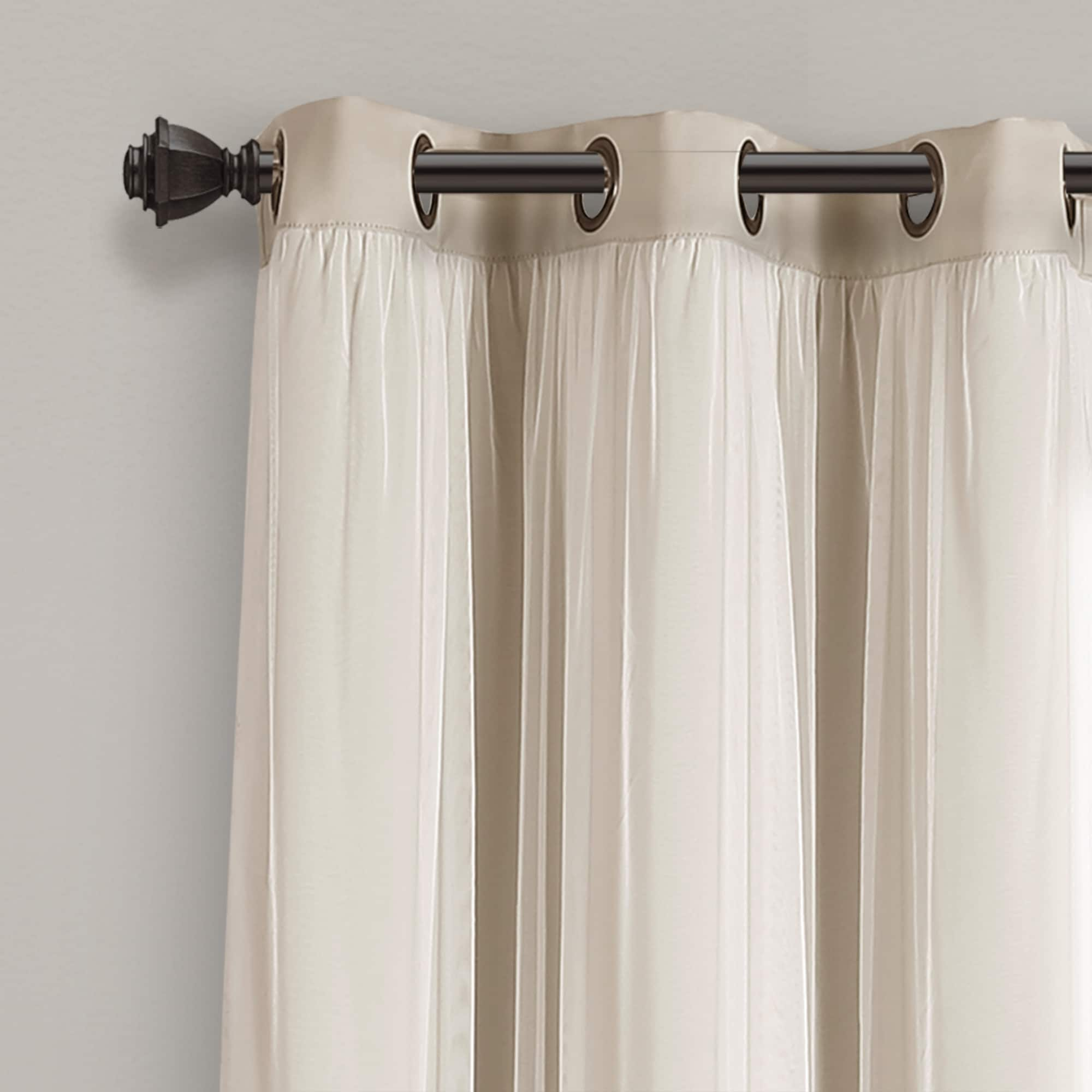 Lush Decor Grommet Sheer Panel Pair with Insulated Blackout Lining