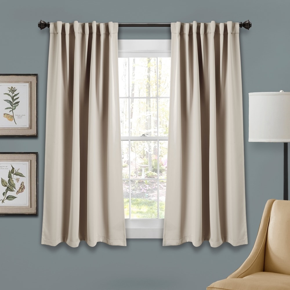 Porch & Den Linda Insulated Back Tab Blackout Window Curtain Panel Pair