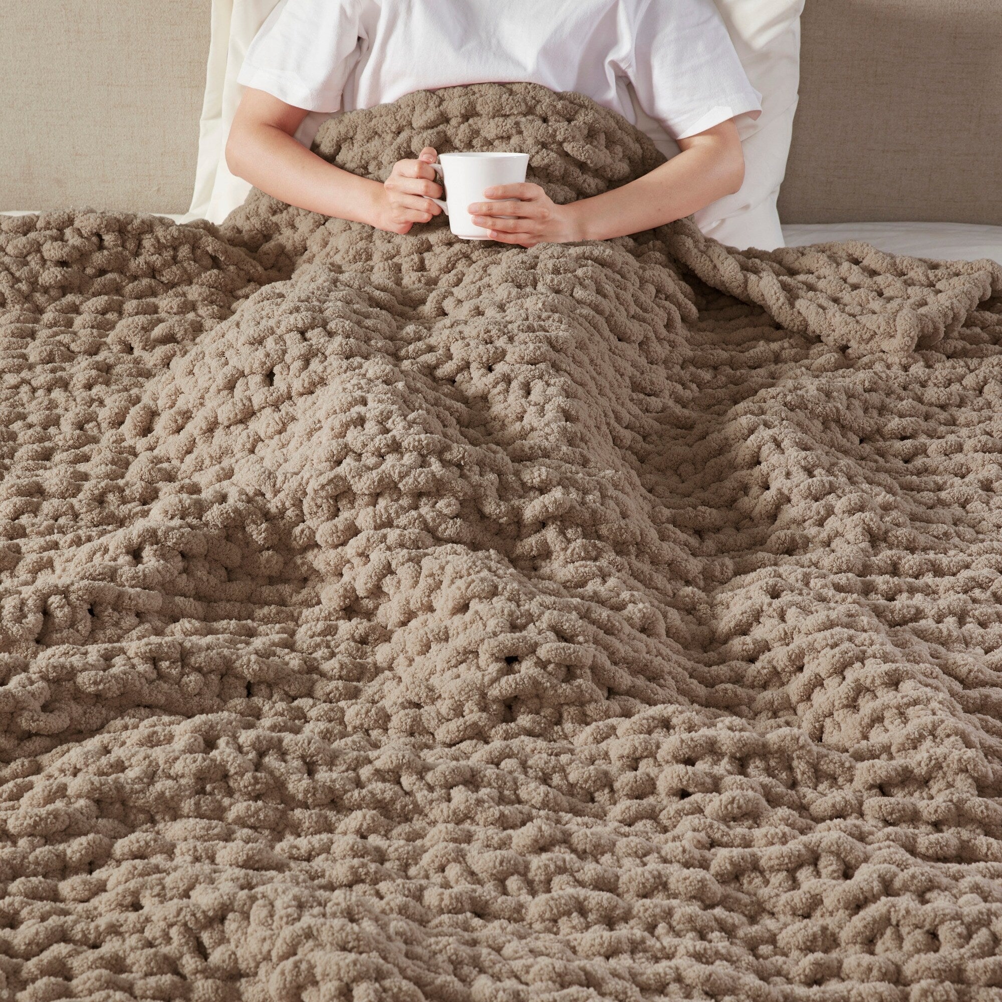 Madison Park Chenille Chunky Knit Throw 50x60