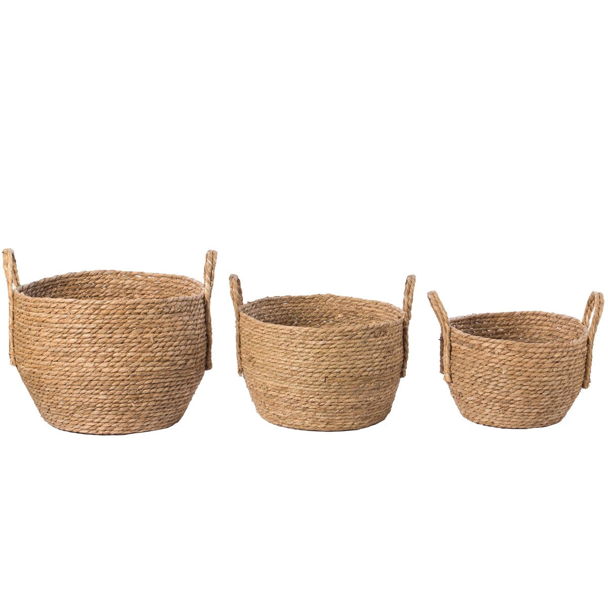 Decorative Round Wicker Woven Rope Storage Blanket Basket