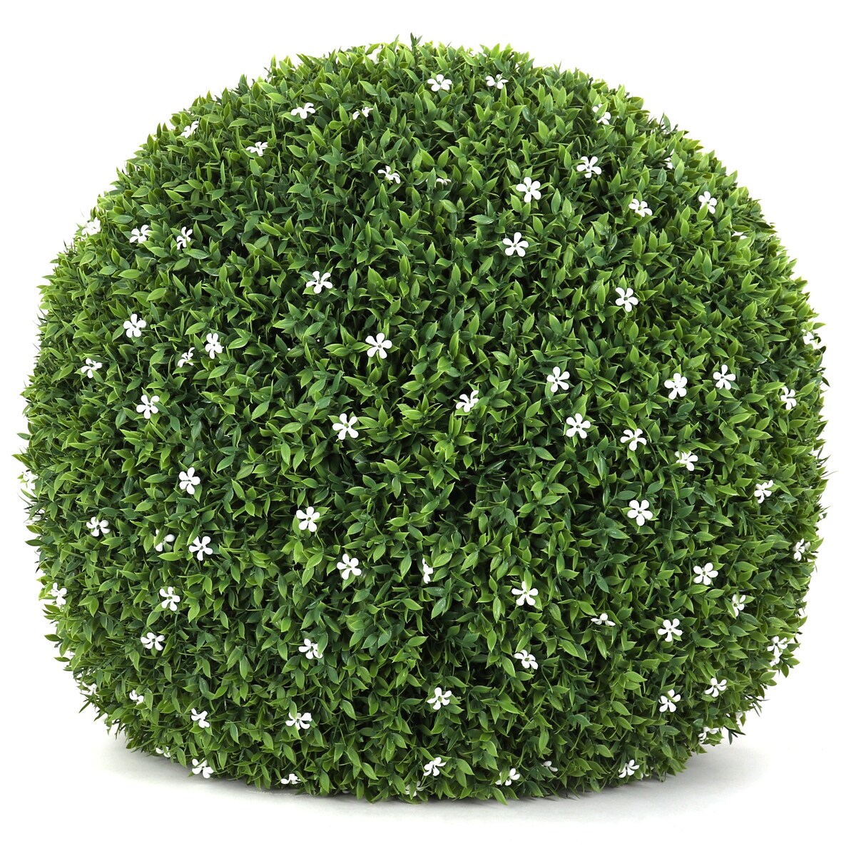 White Flower Grass Topiary Ball