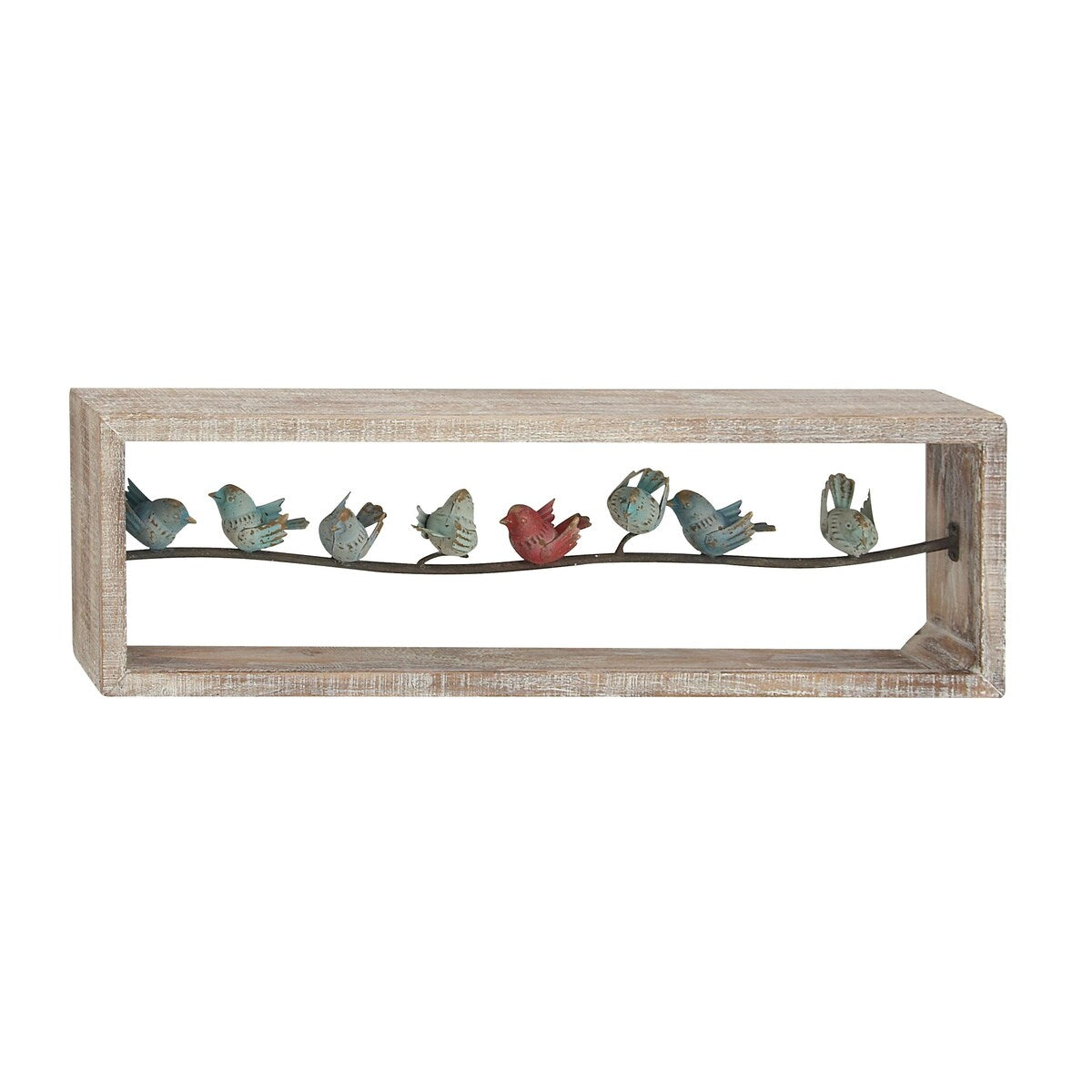 Metal Bird Home Wall Decor - White - Roche River Decor