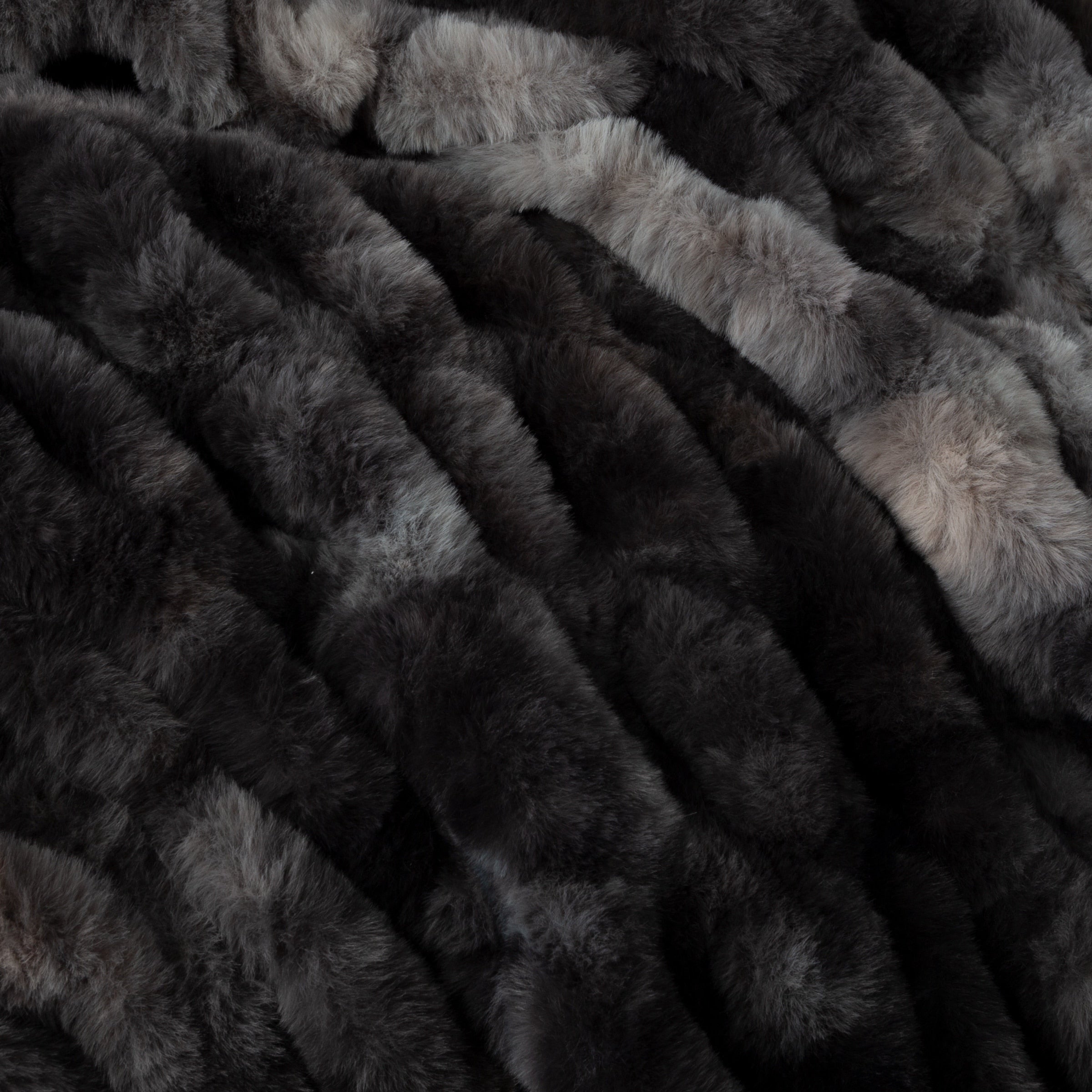 Oversized Ruched Faux Fur Blanket - 60x80-Inch Queen-Size Throw by Lavish Home