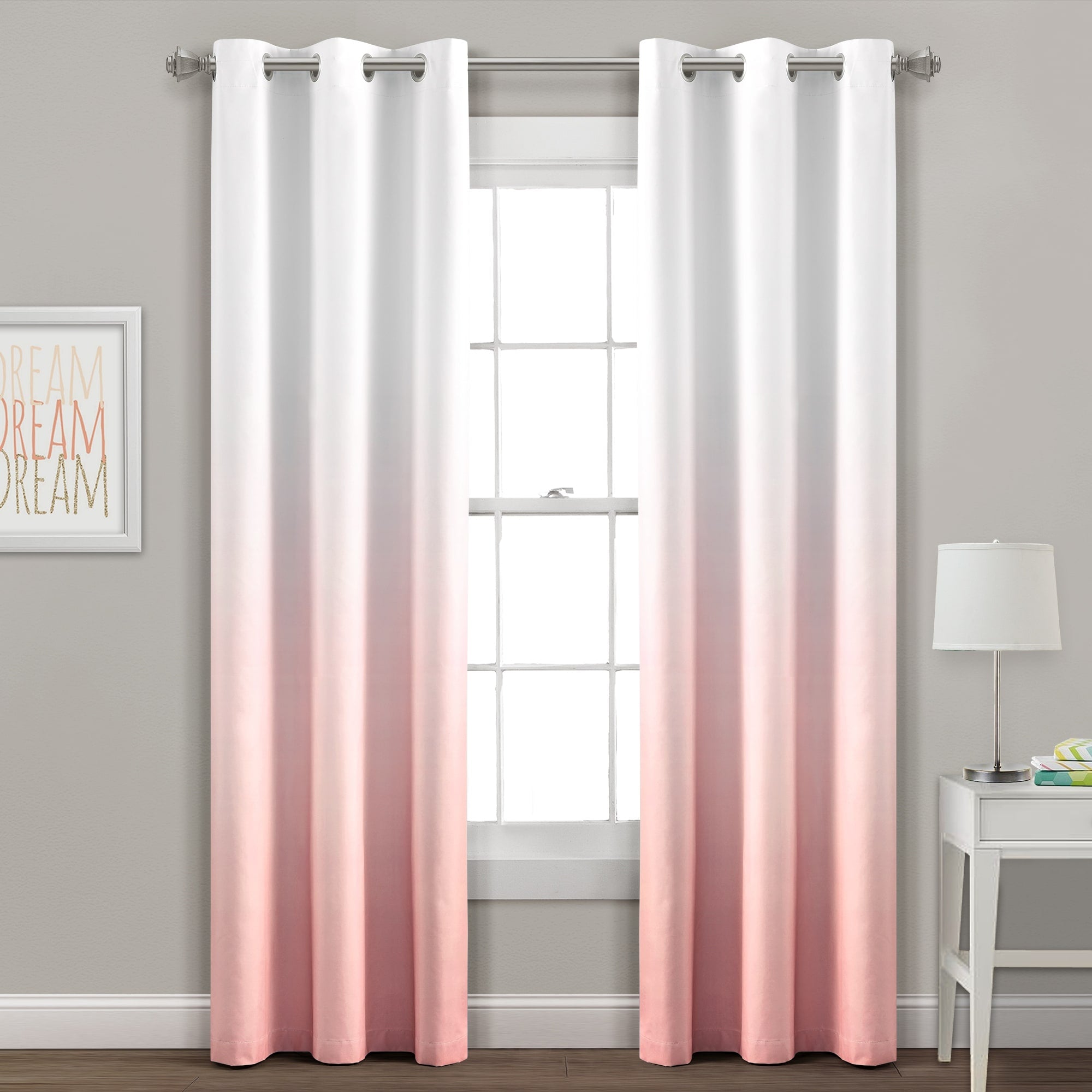 Porch & Den Millbrook Ombre Blackout Grommet Top Curtain Panel Pair