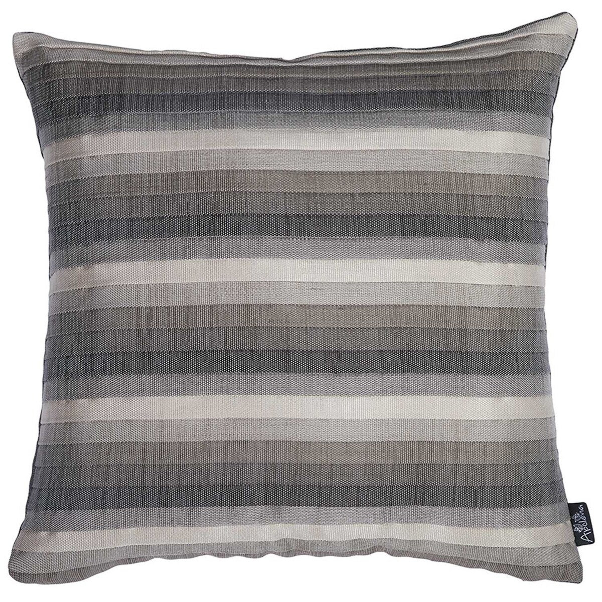 Gray Taupe and White Stripe Decorative Throw Pillow Cover