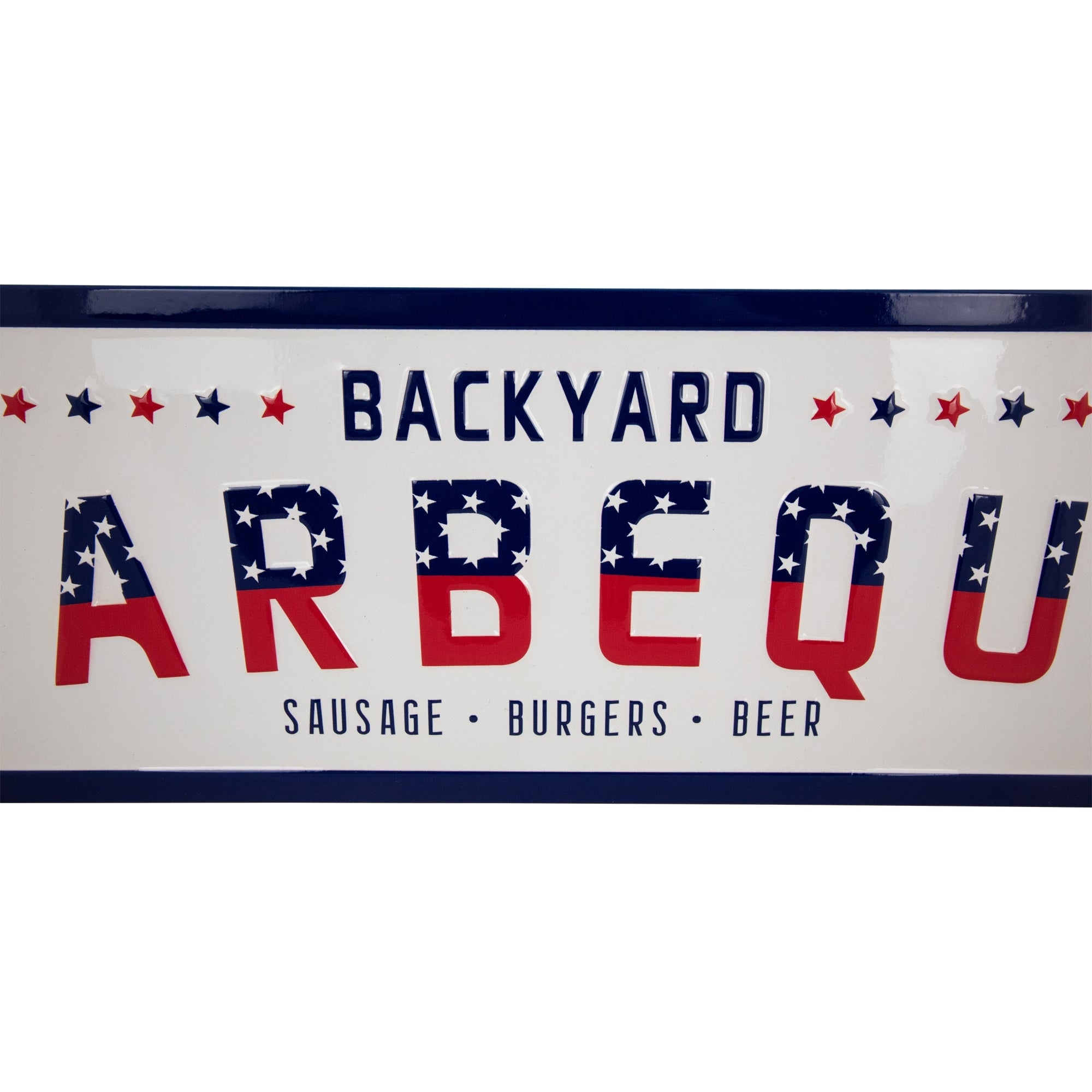 Backyard Barbeque Americana Metal Wall Sign - 23