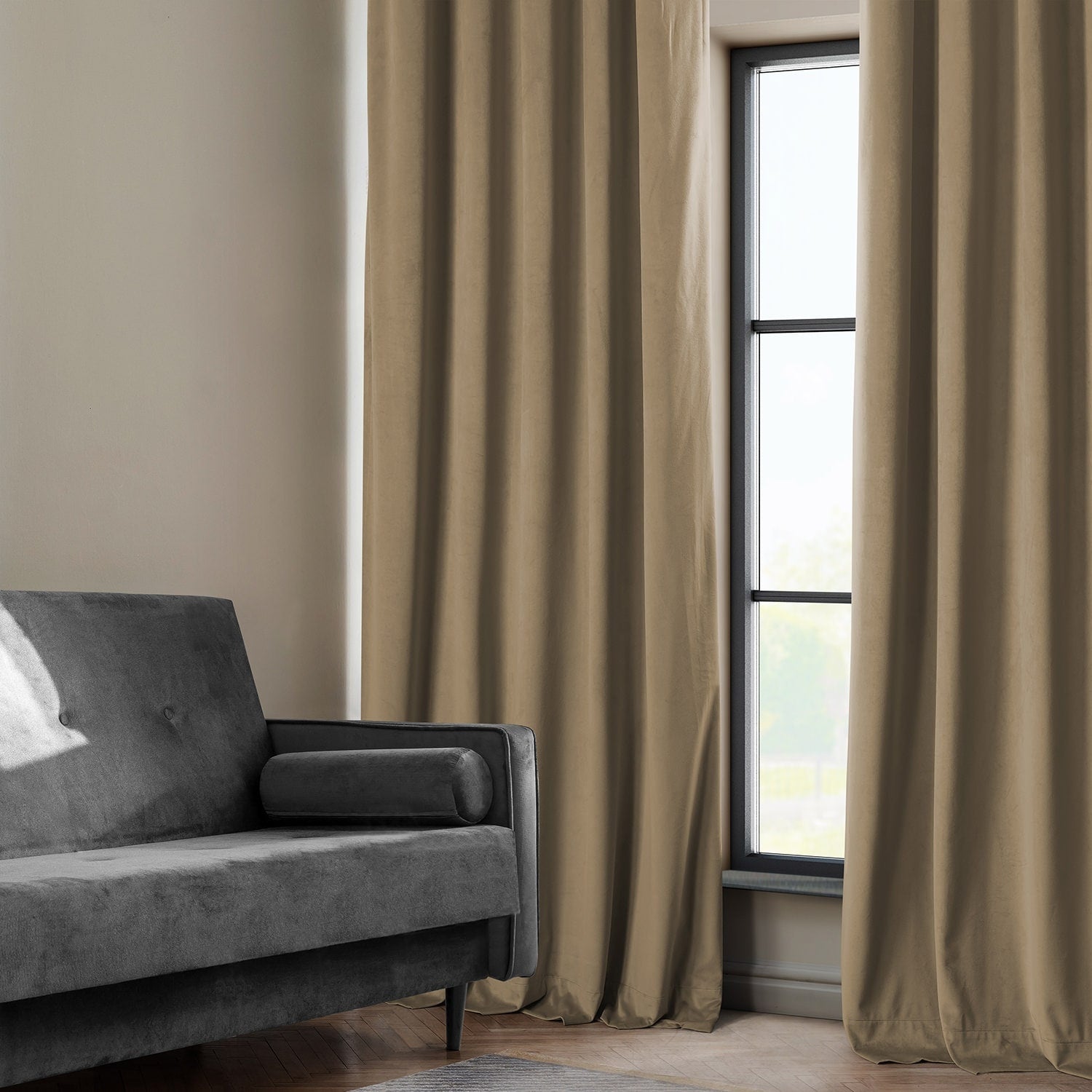 Exclusive Fabrics Plush Velvet Room Darkening Curtain (1 Panel)