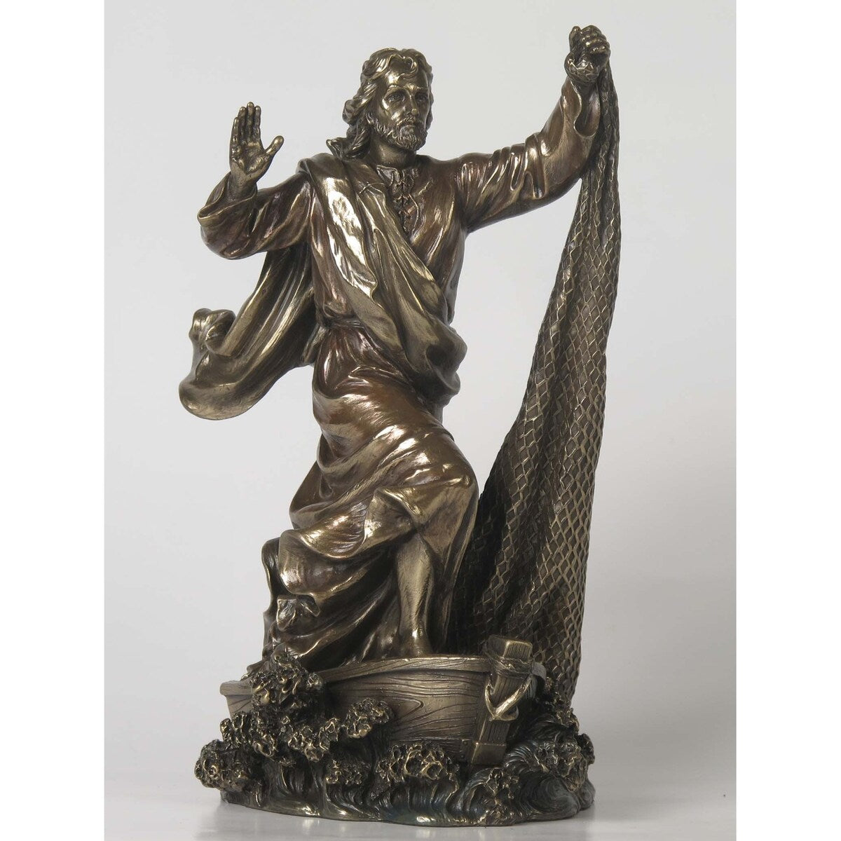 Veronese Design 9.3 H Jesus The Fisherman Cold Cast Bronze