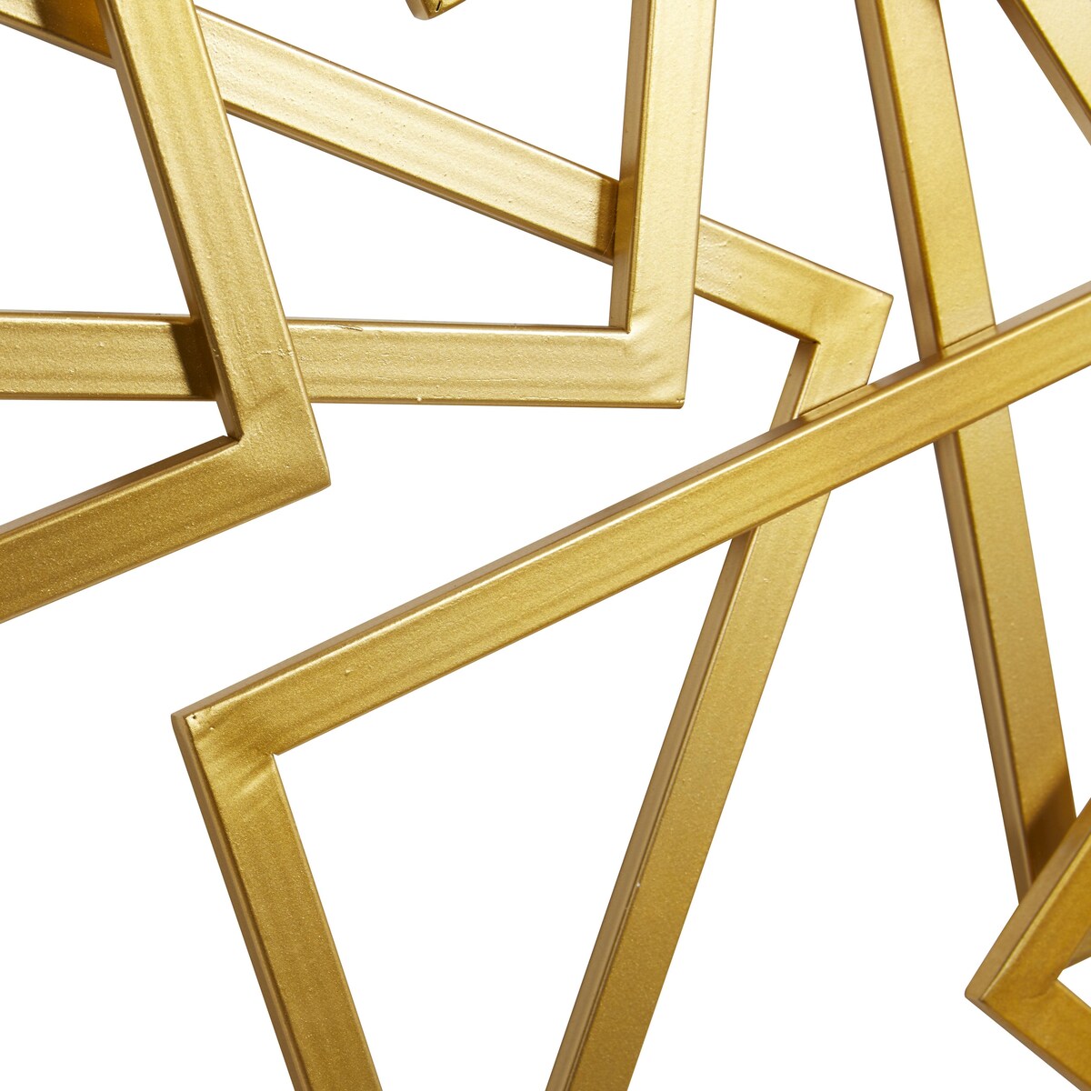 Metal Geometric Overlapping Square Home Wall Decor - Gold - CosmoLiving by Cosmopolitan