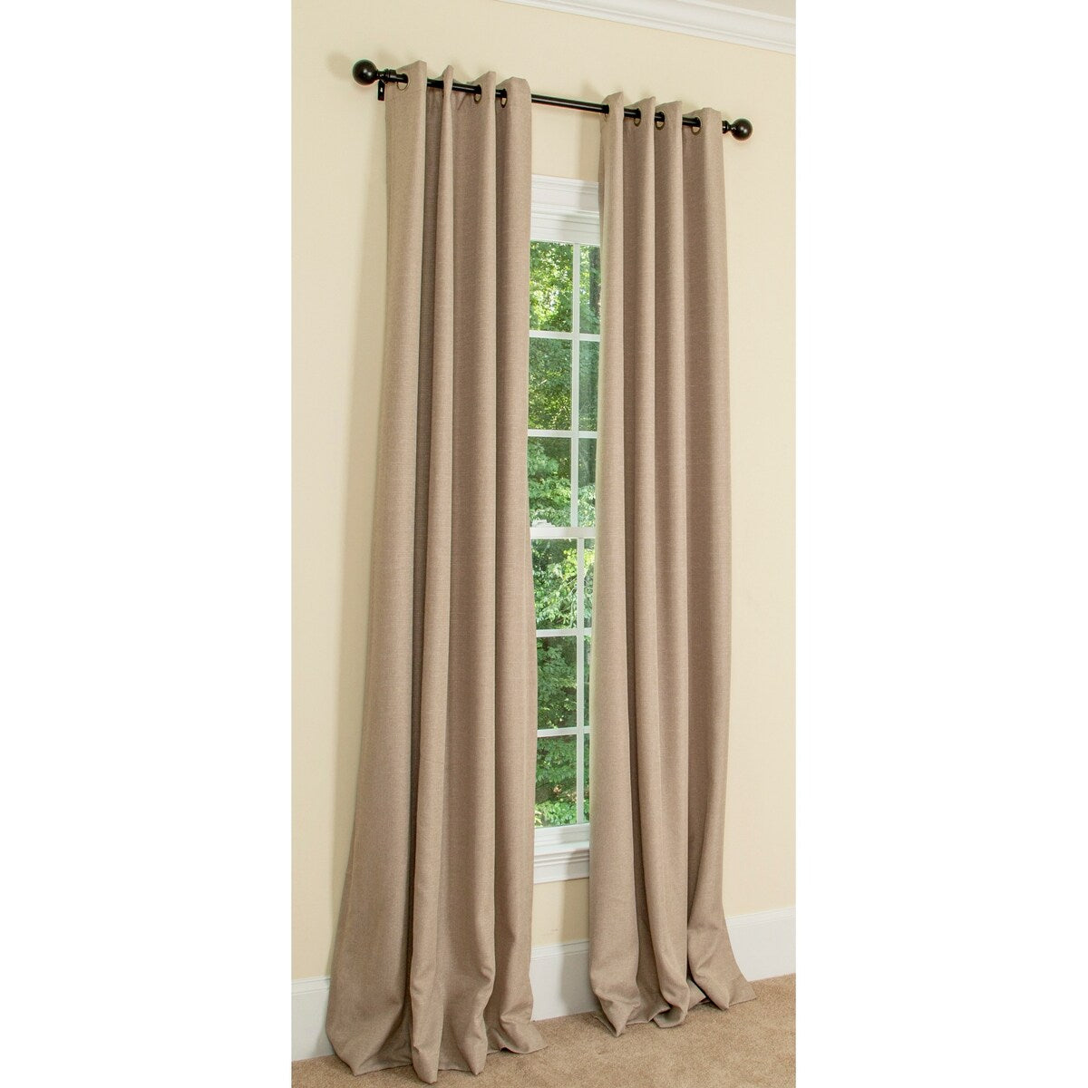 Elle 100% Blackout Grommet Curtains, 2 Panels