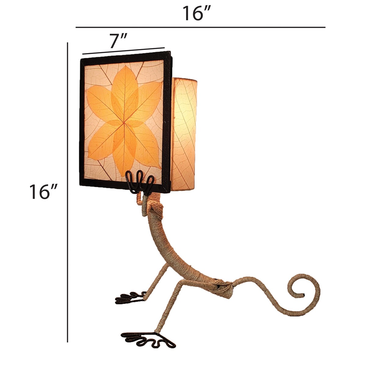 Enlightened Fabricated Gecko Table Lamp