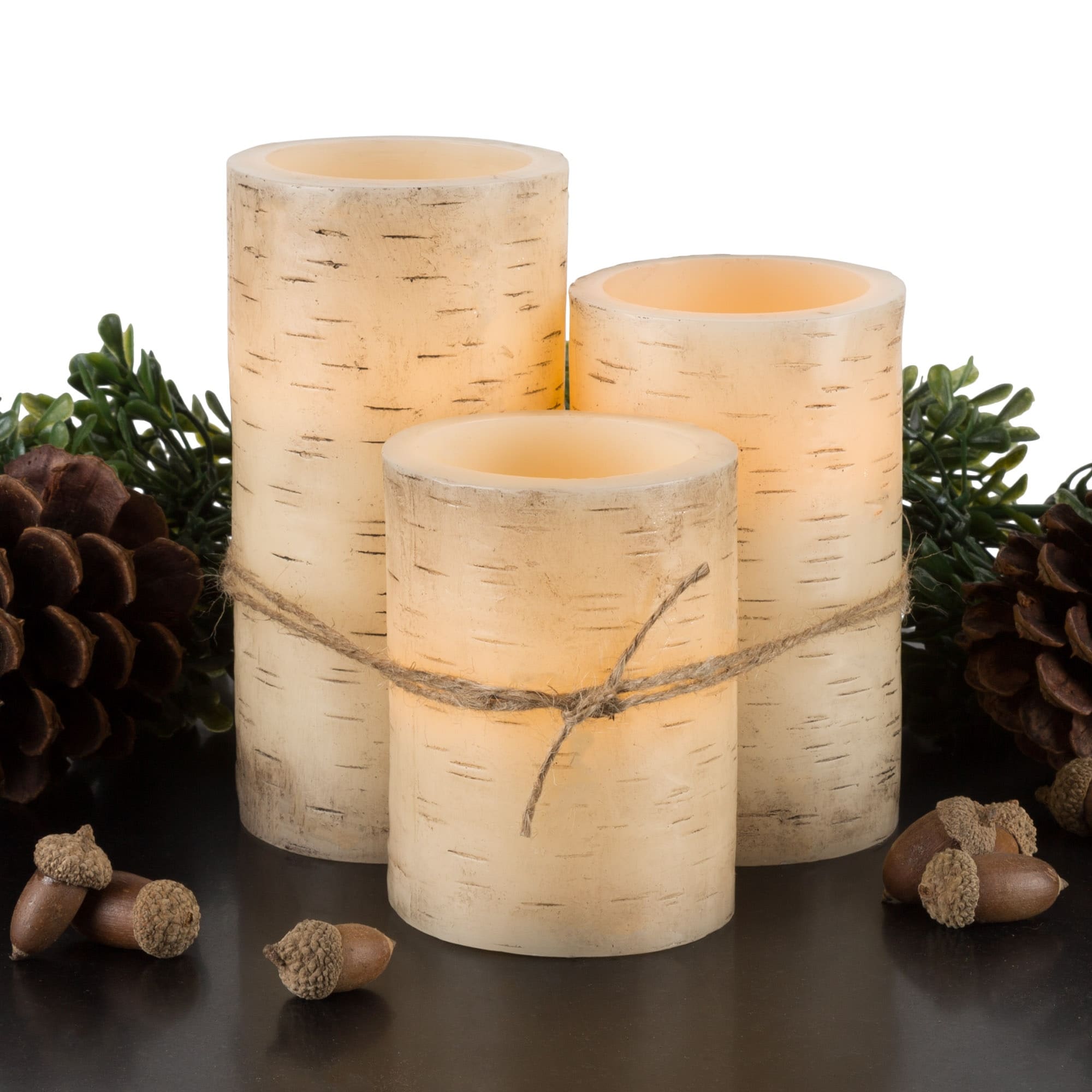 Windsor Home Birch Bark Flameless Candles