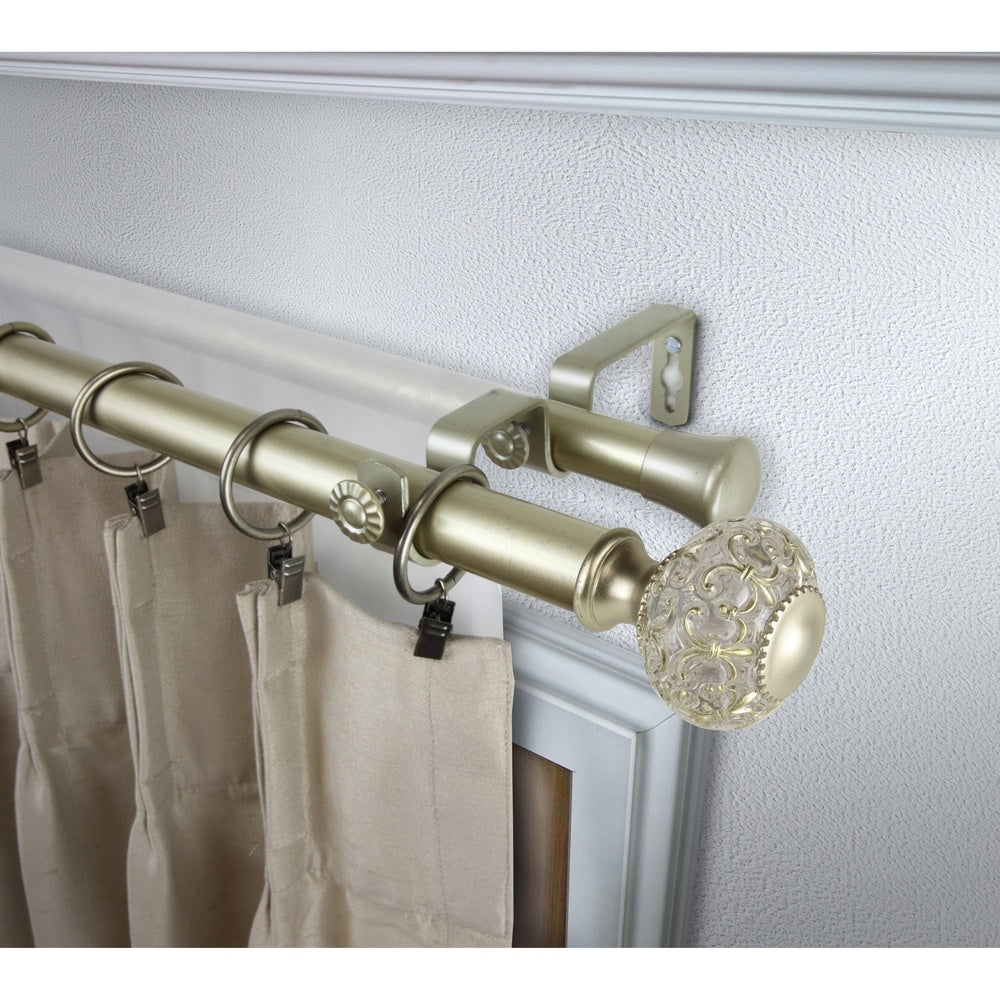 InStyleDesign Sadie 1 inch Diameter Adjustable Double Curtain Rod