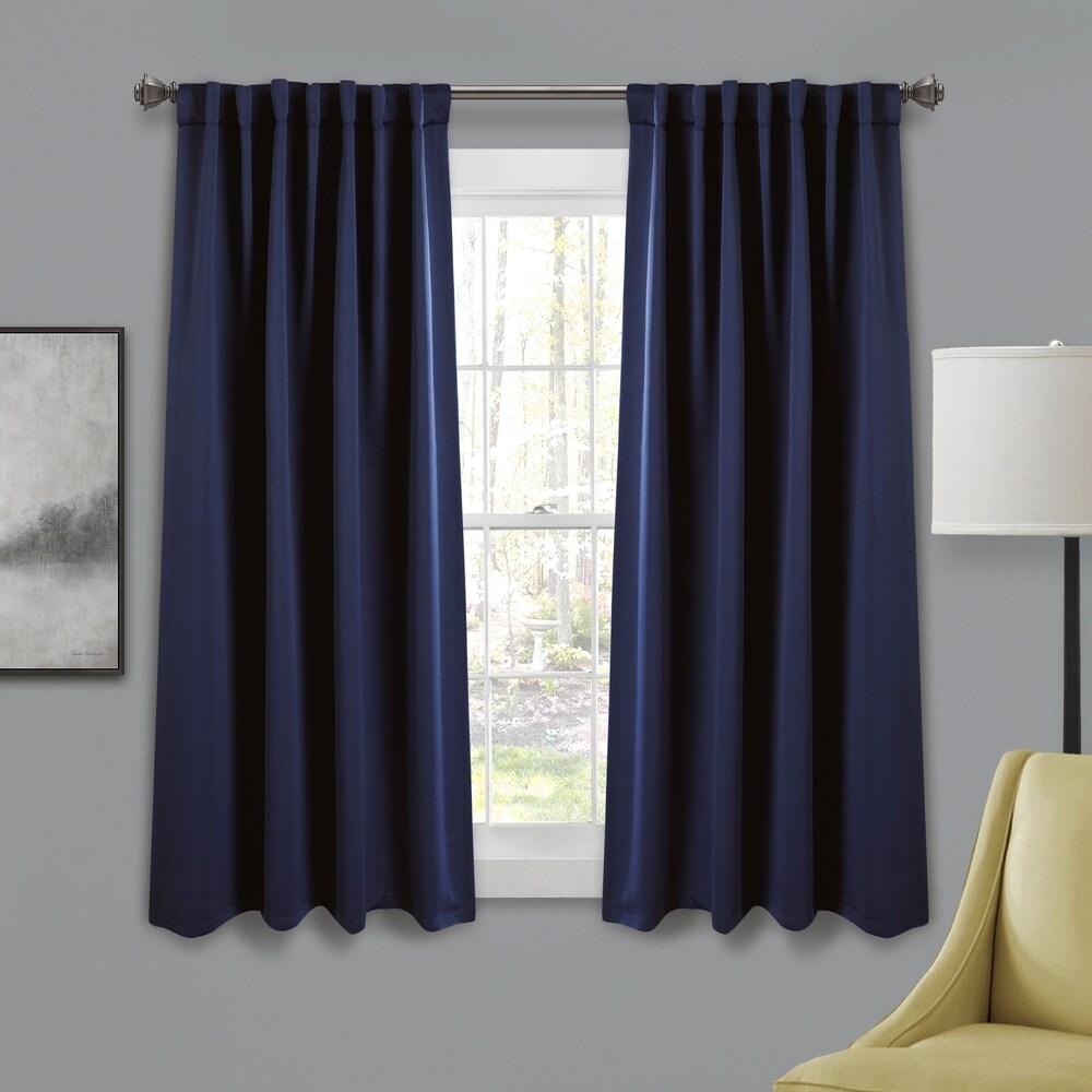 Porch & Den Linda Insulated Back Tab Blackout Window Curtain Panel Pair