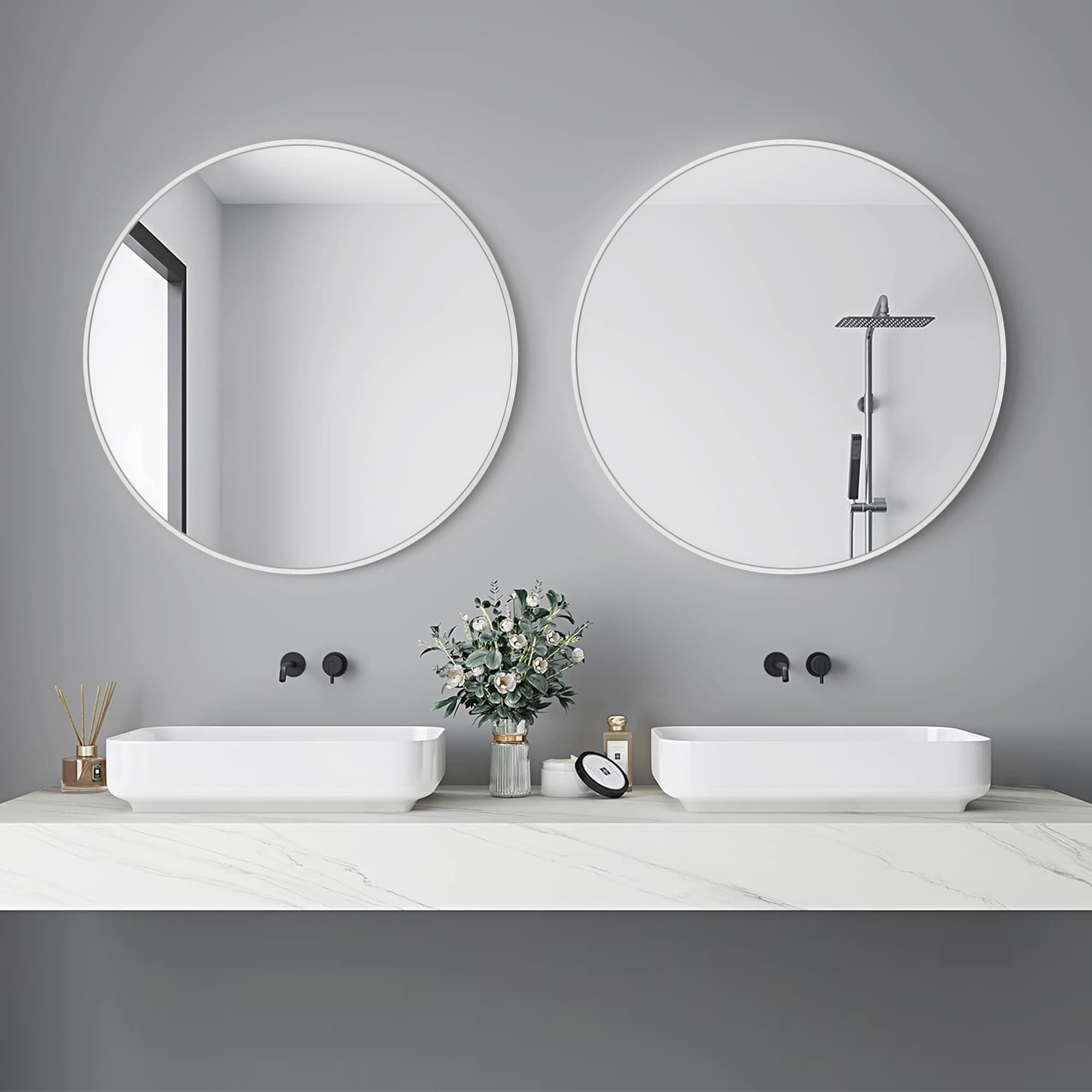 Modern Bathroom Wall Mounted Round Vanity Mirror