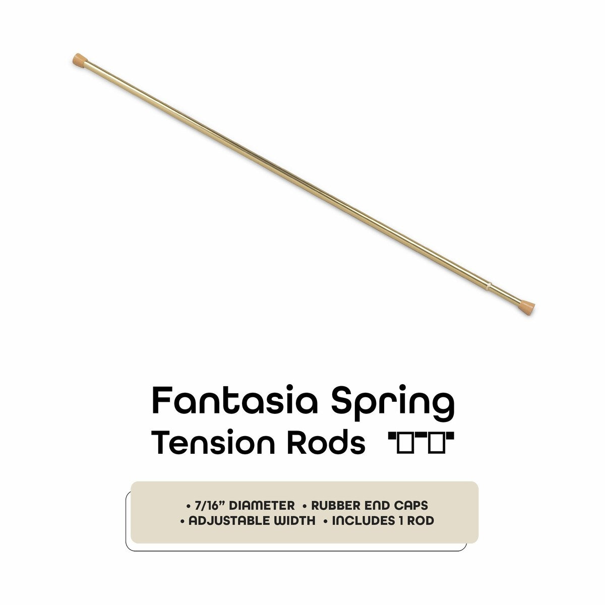 ACHIM Fantasia 7/16 Spring Tension Rod