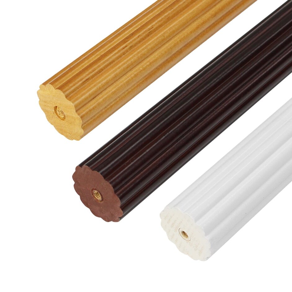 Mix & Match 1-3/8 in. dia. Wood Single Curtain Rod