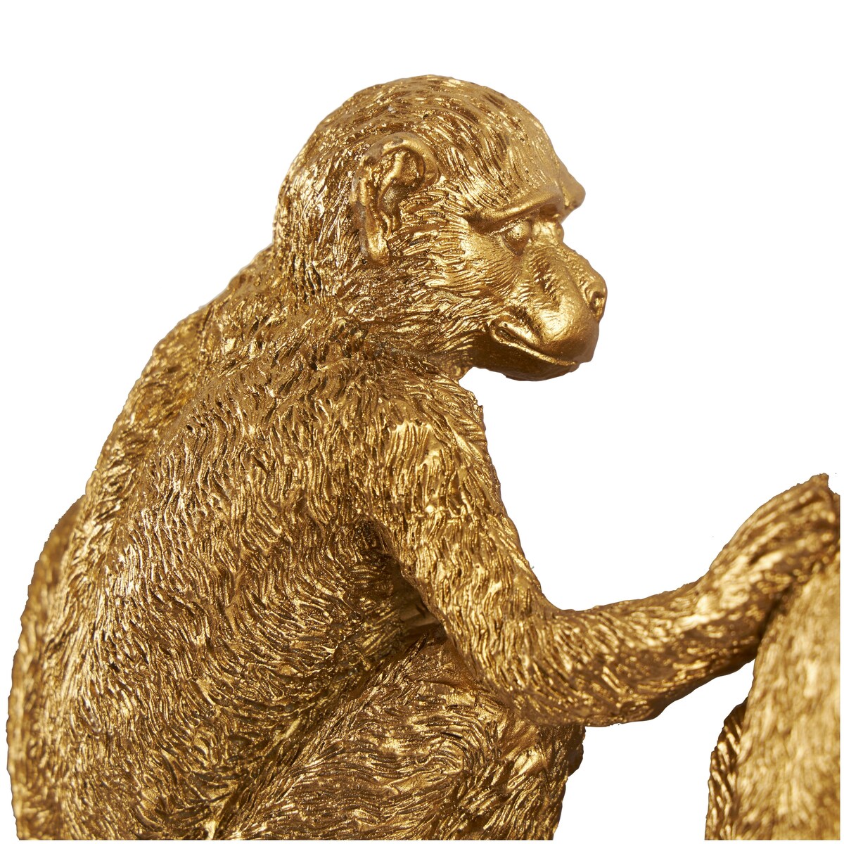 Polystone Monkey Textured 8 Hanger Wall Hook - Gold - Roche River Decor