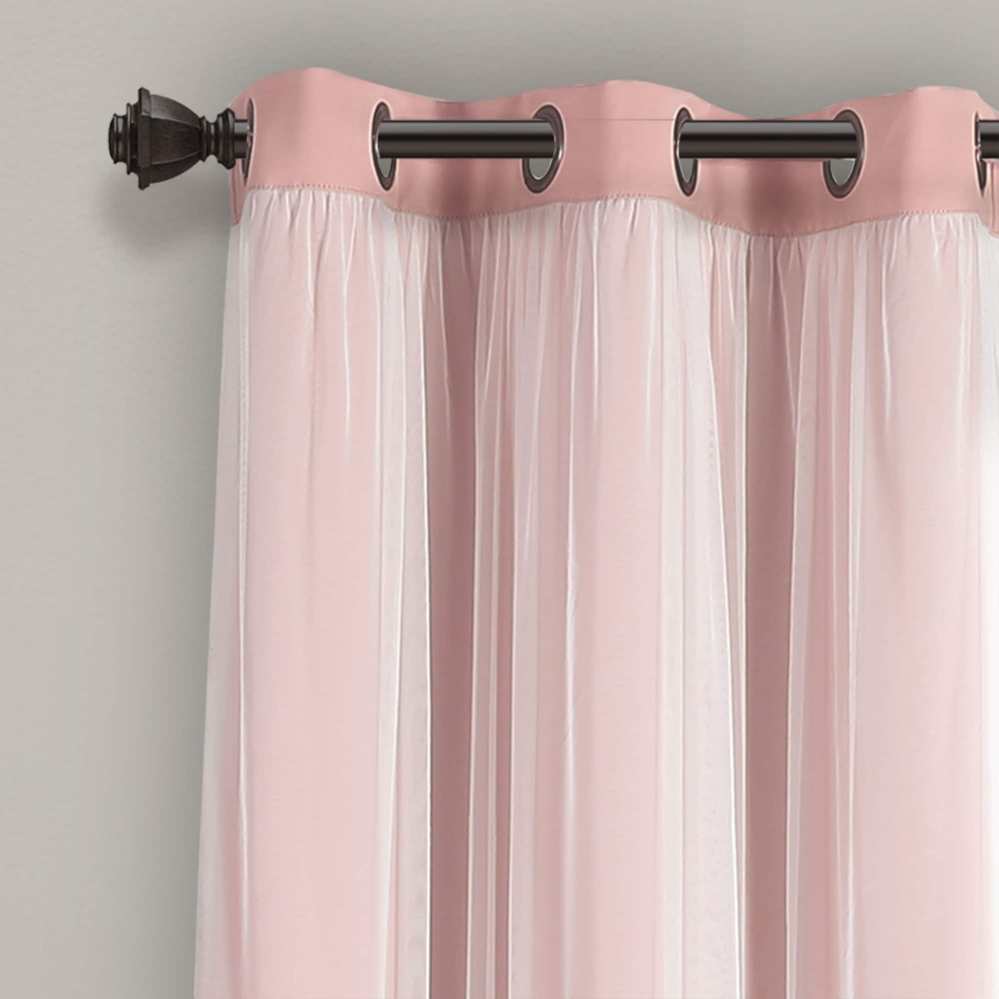 Lush Decor Grommet Sheer Panel Pair with Insulated Blackout Lining