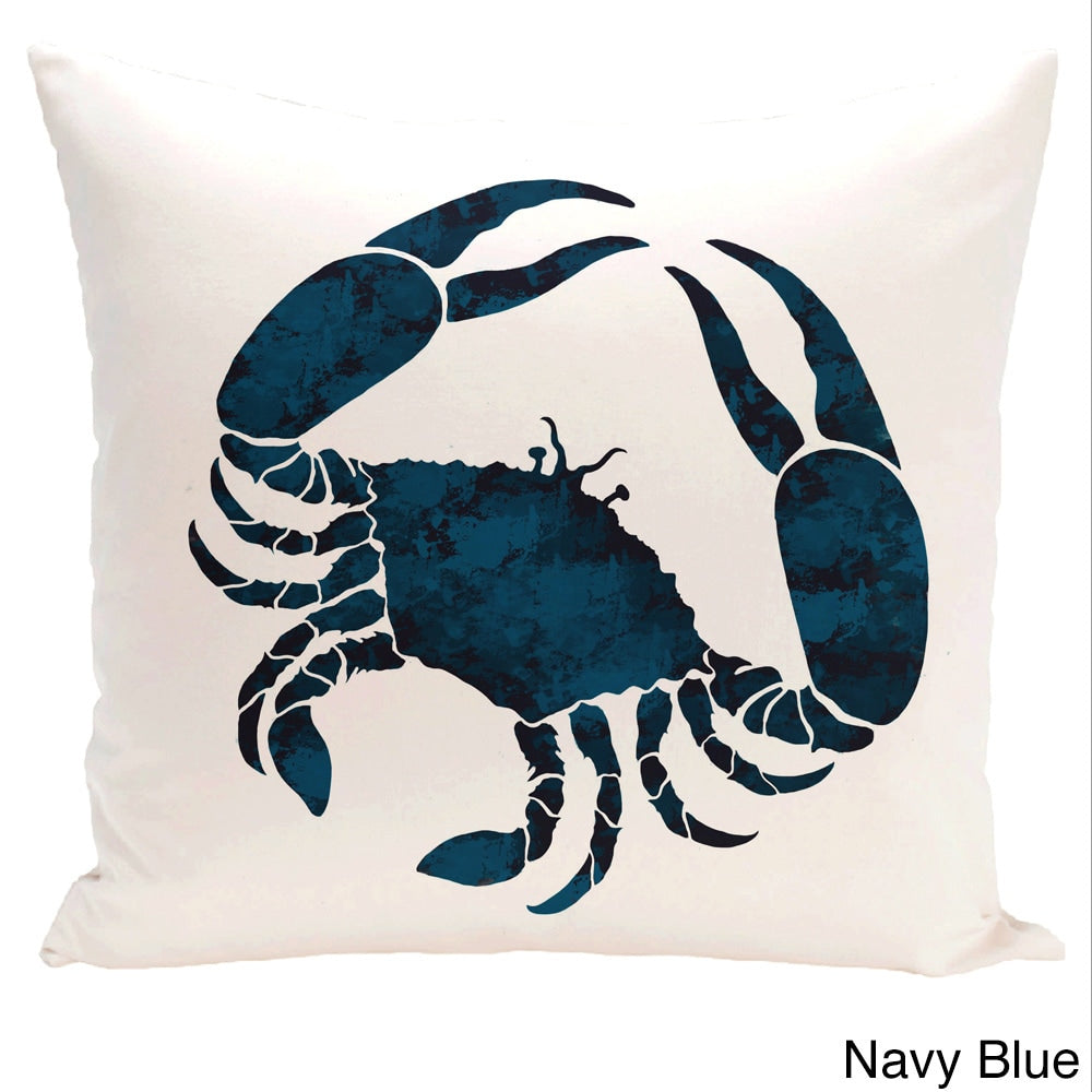 Crab Animal Print 18 x 18-inch Outdoor Pillow