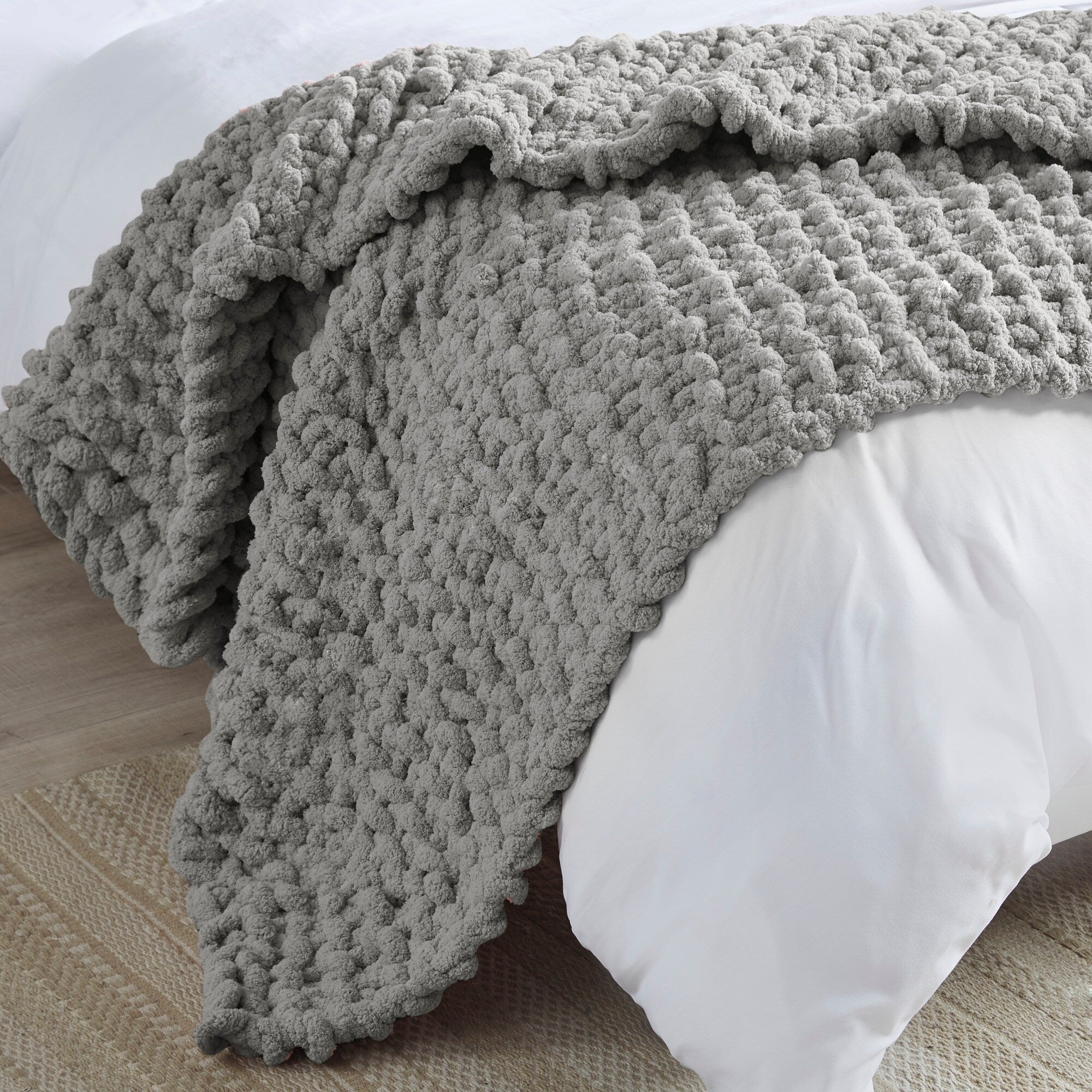 Madison Park Chenille Chunky Knit Throw 50x60