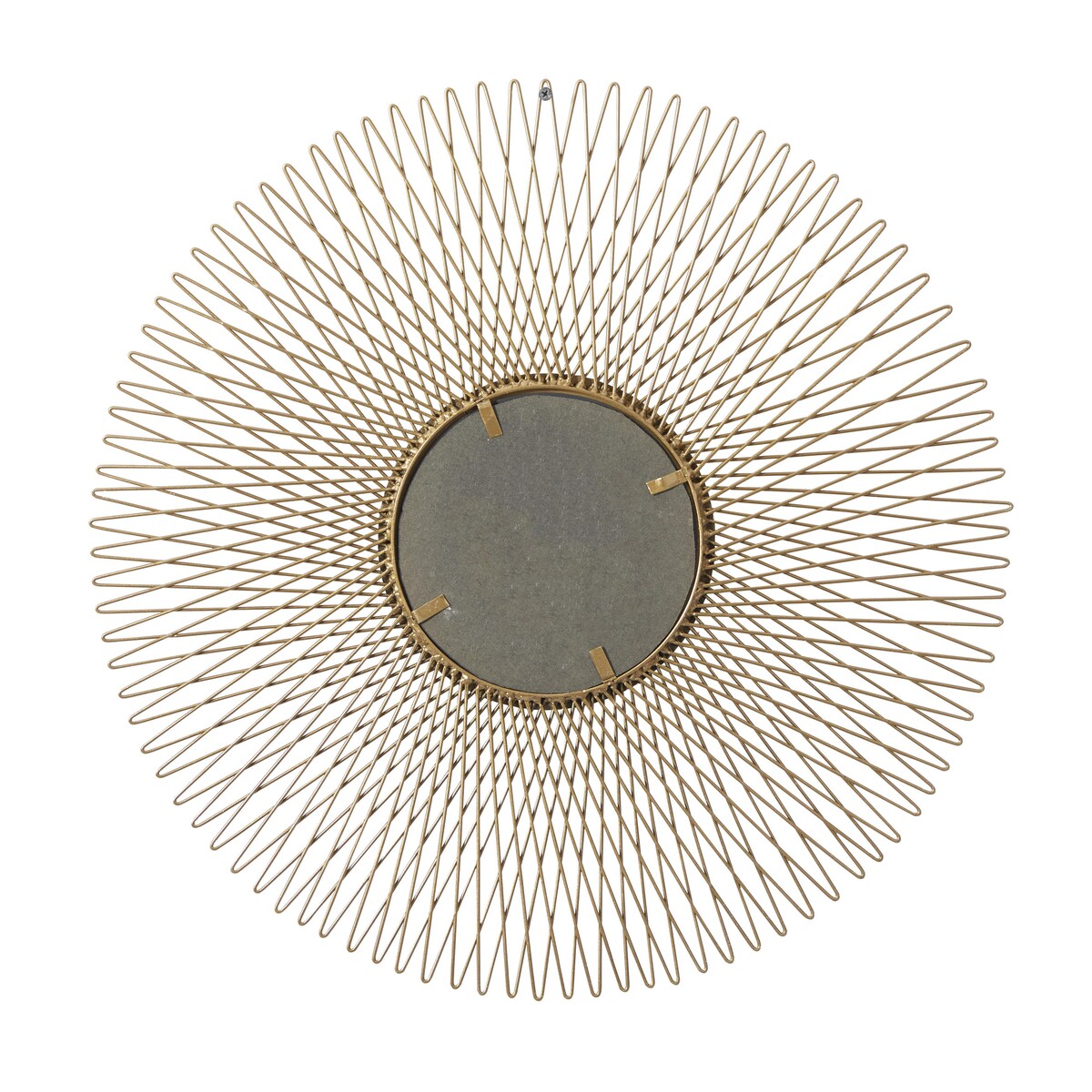 Metal Sunburst Home Wall Decor with Mirrored Accent - Set of 3 Gold - Roche River Decor