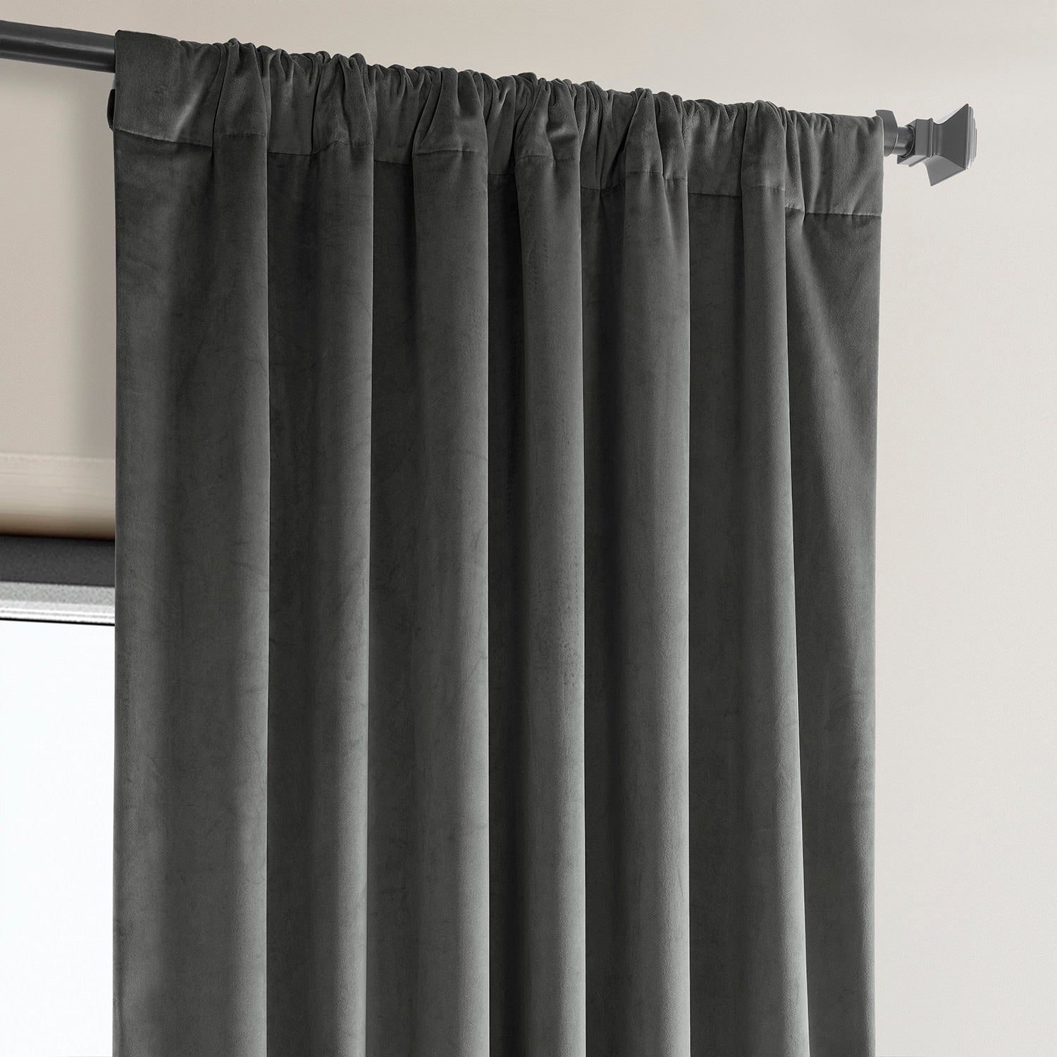 Exclusive Fabrics Plush Velvet Room Darkening Curtain (1 Panel)