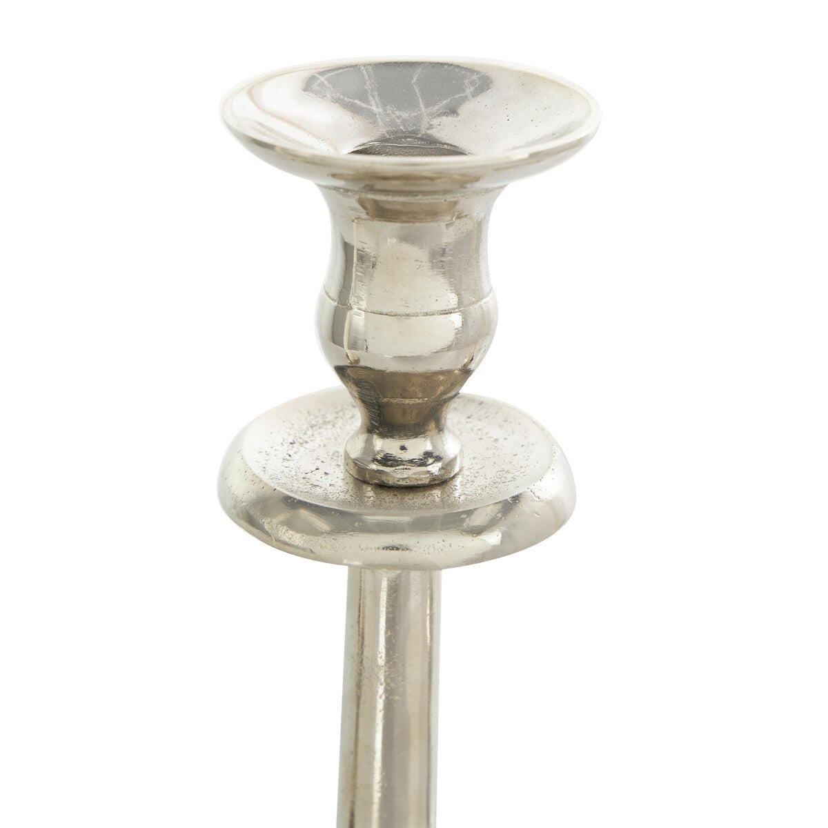 Aluminum Metal Scrolled Candelabra - Gold or Silver - The Novogratz