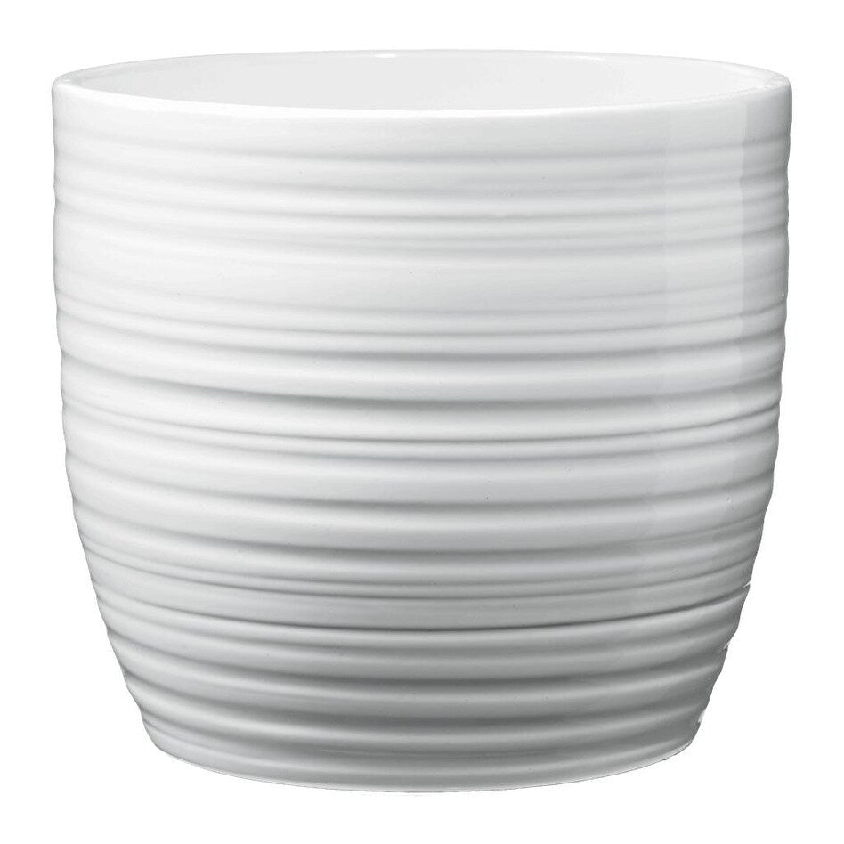 6.3 Ceramic Bergamo Indoor Plant Pots - White or Red