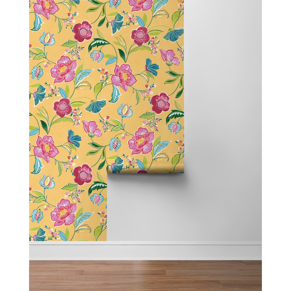 NextWall Painterly Floral Peel and Stick Wallpaper