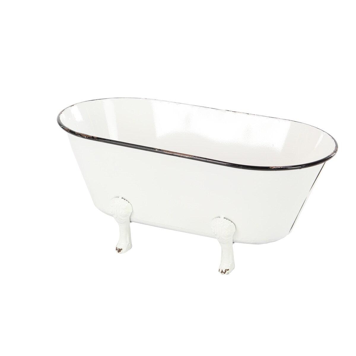 Metal Bathtub Indoor Outdoor Planter - White - Roche River Decor