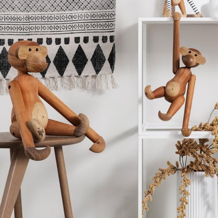 Kay Bojesen Monkey, Teak/Limba, Medium - H: 11