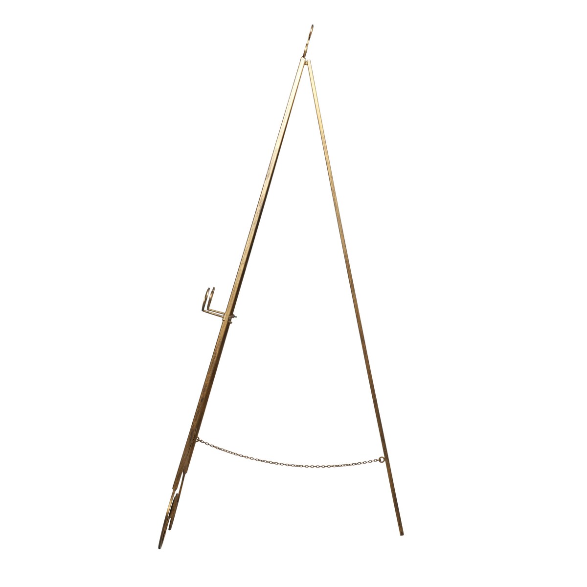 Metal Scroll Adjustable 3 Tier Display Easel with Chain Support - Gold - Roche River Decor