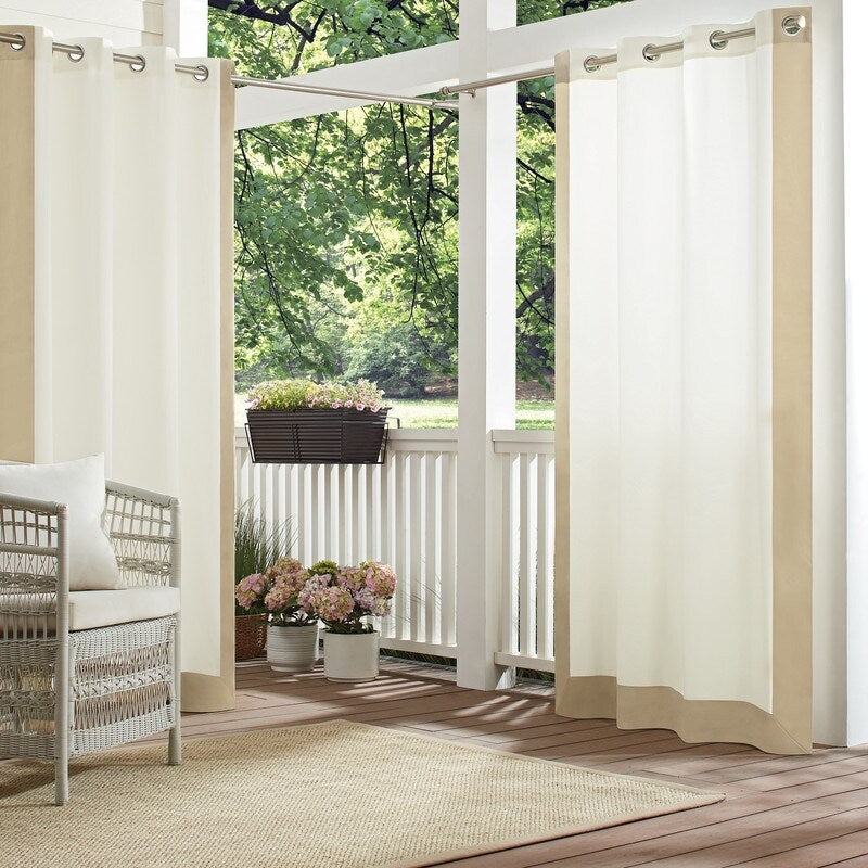 Waverly Sun n Shade Hampton Border Indoor/Outdoor Grommet Panel