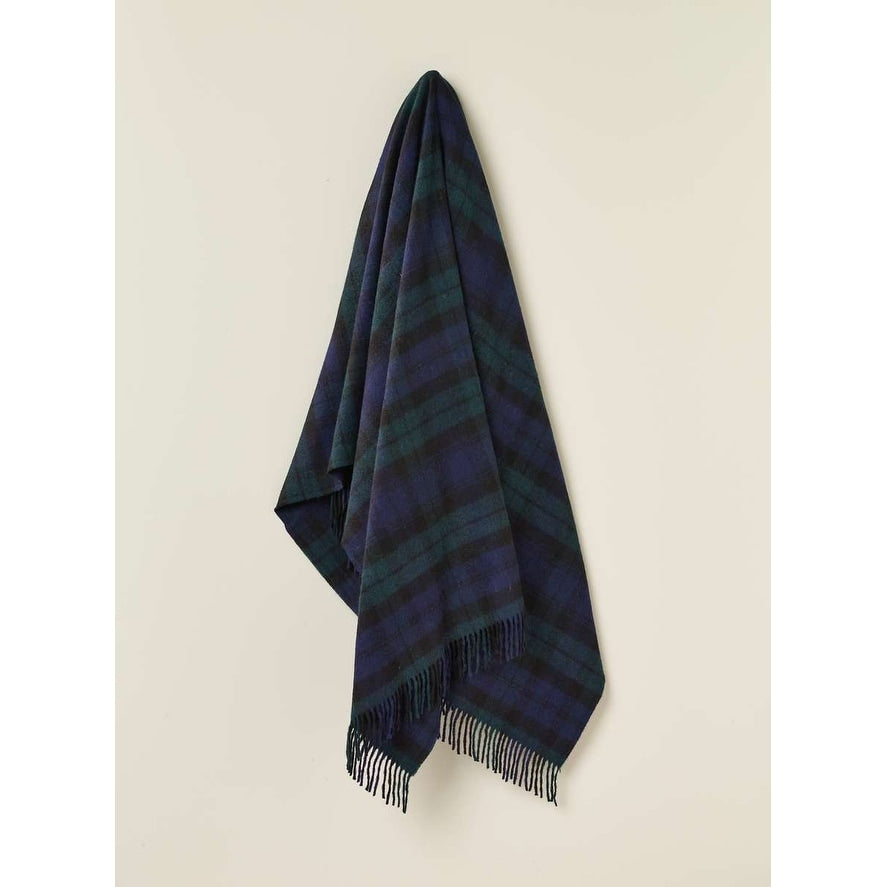 Black Watch - Merino Lambswool Throw Blanket - Made in UK