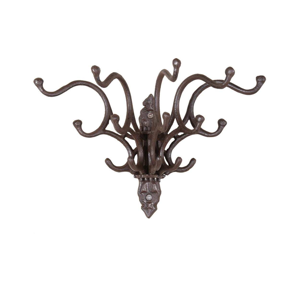 Cast Iron Multi Hook Wall Hanger with 15 Hooks