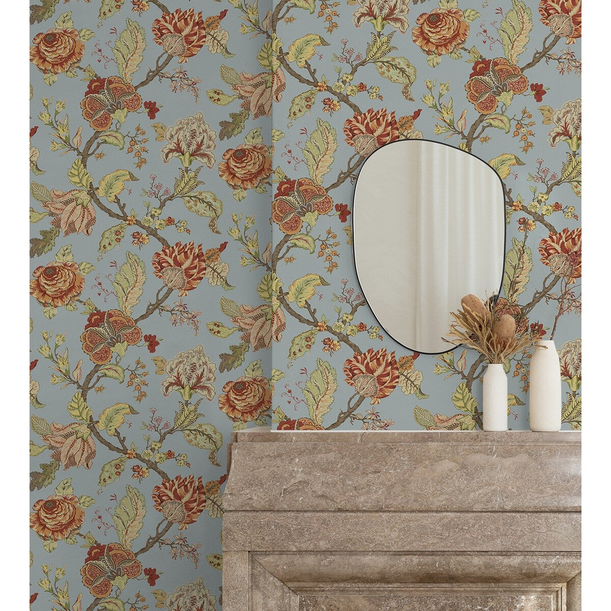 NextWall Kianna Jacobean Peel and Stick Wallpaper