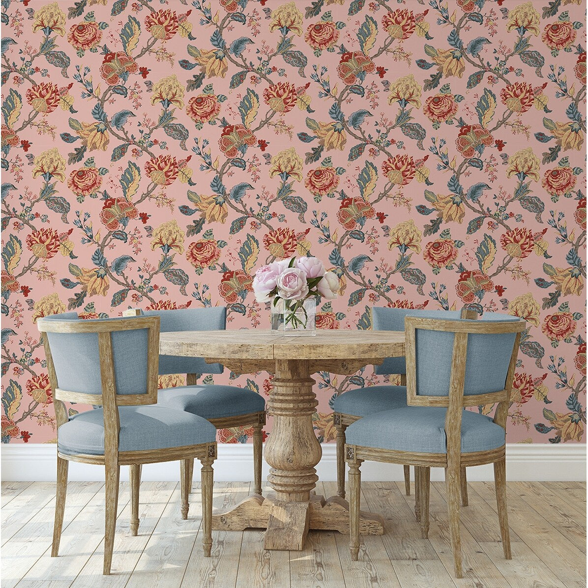 NextWall Kianna Jacobean Peel and Stick Wallpaper