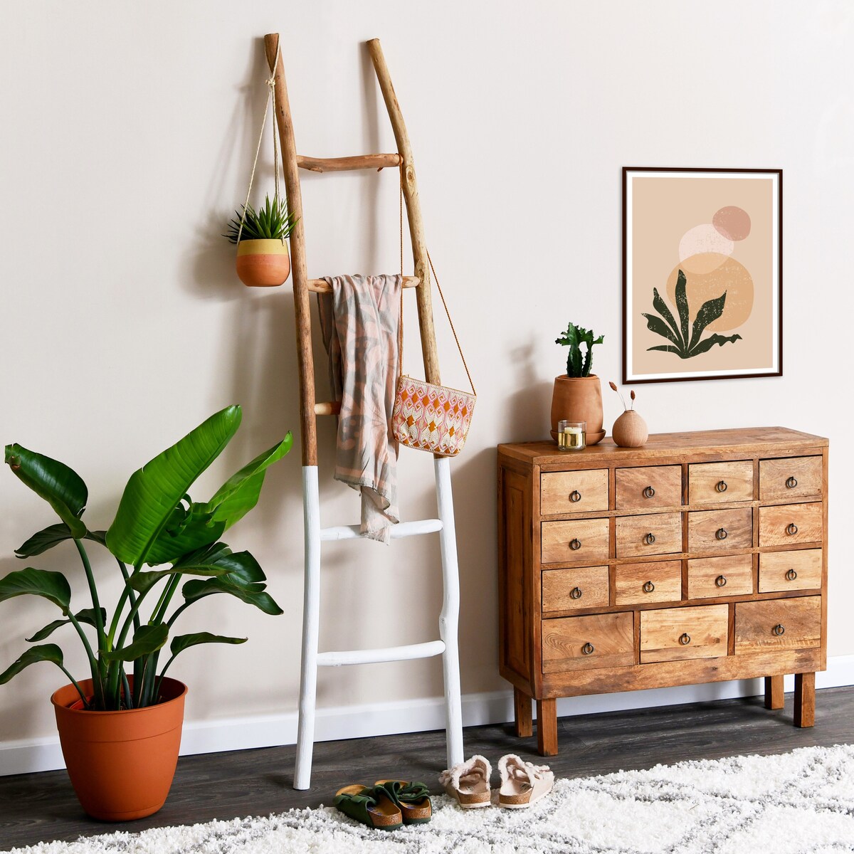 Decorative Wood Blanket Ladder