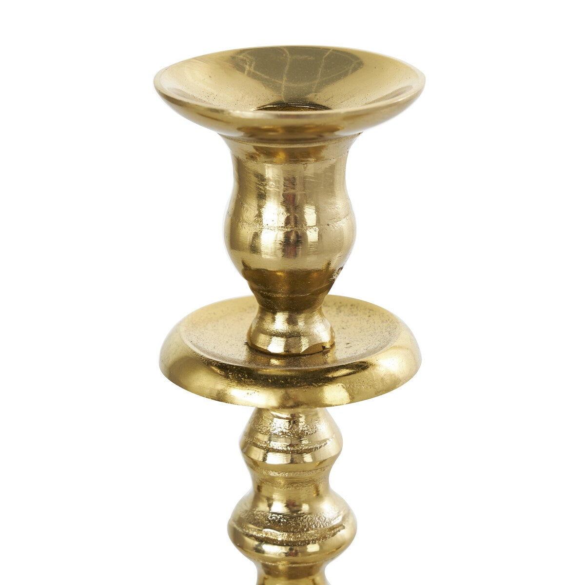 Aluminum Metal Scrolled Candelabra - Gold or Silver - The Novogratz