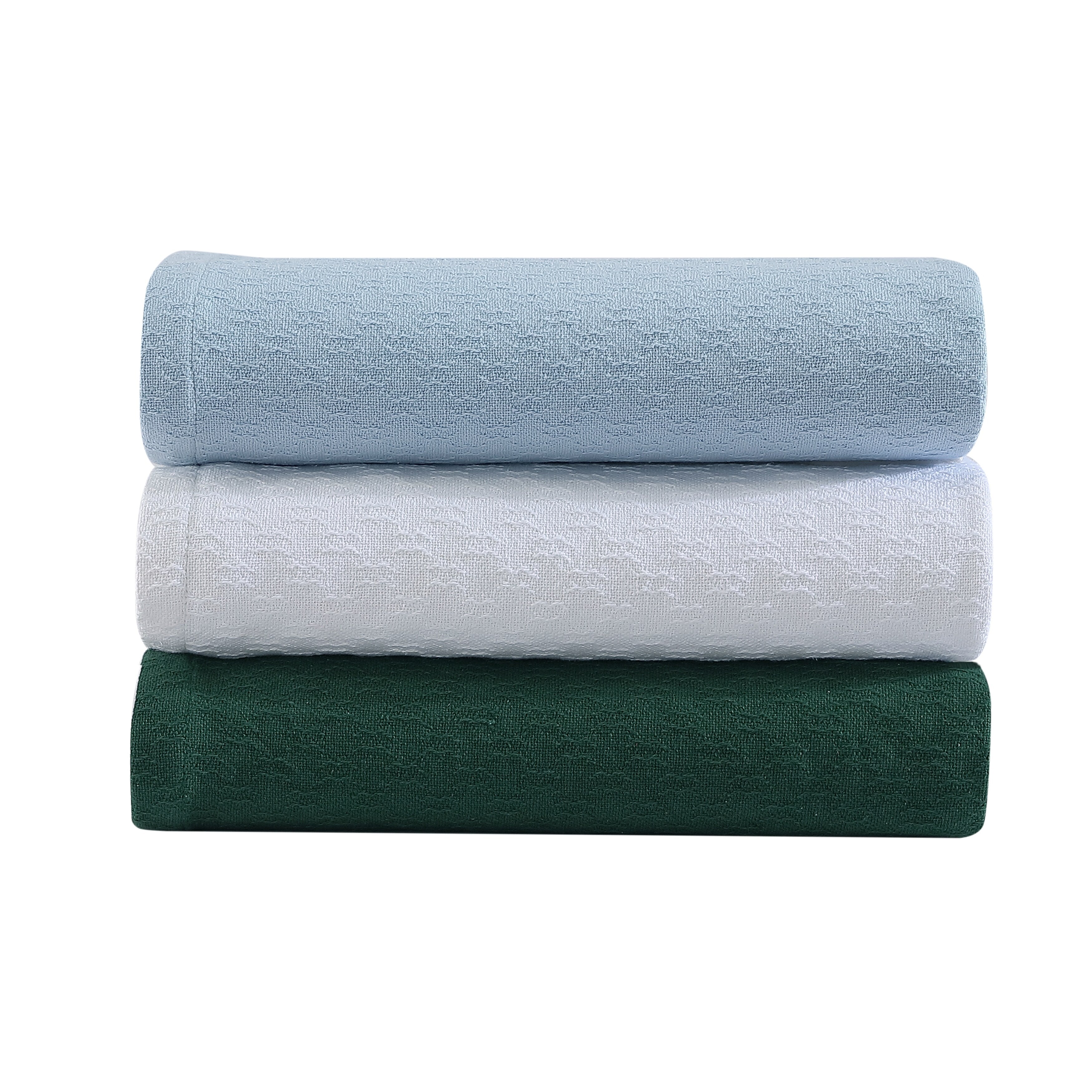 Nautica Ripple Cove Solid Cotton Blanket