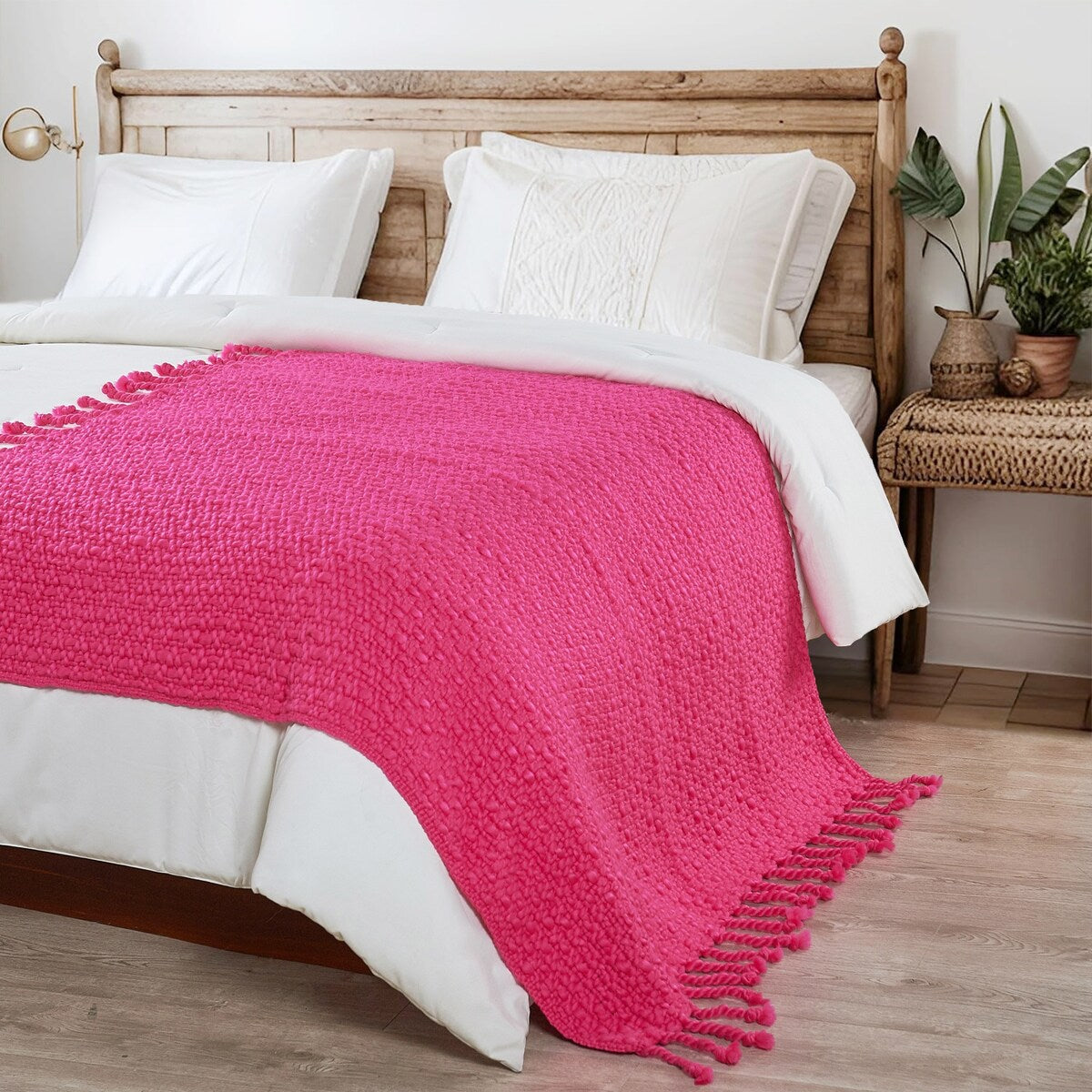 Home Soft Things Basket Weave Throw Super Soft Warm Blanket